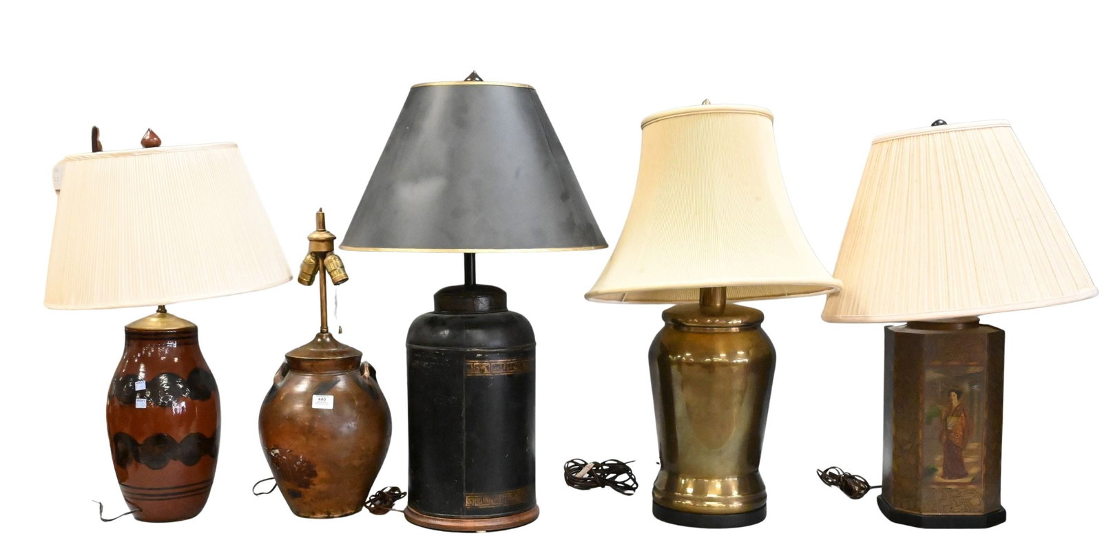 Group of Five Urn Form Table Lamps (1 of 6)