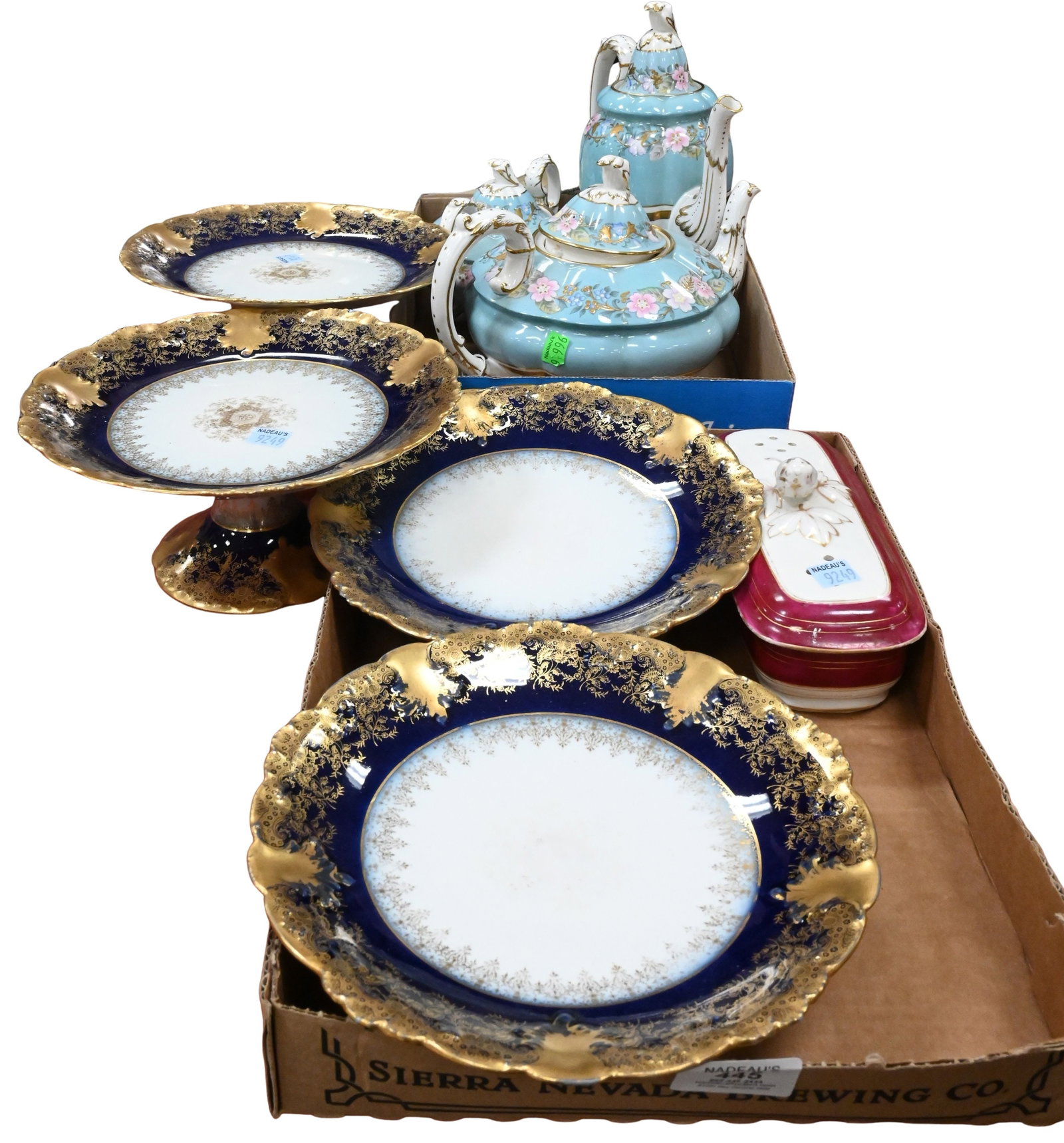 Two Box Lots of Continental Gilt Porcelain to include (1 of 5)