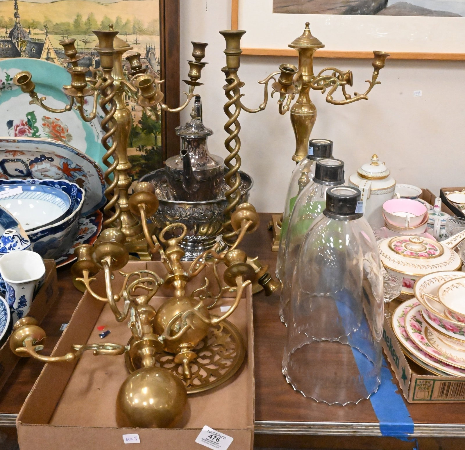 Brass and Silver Plate Grouping (1 of 6)