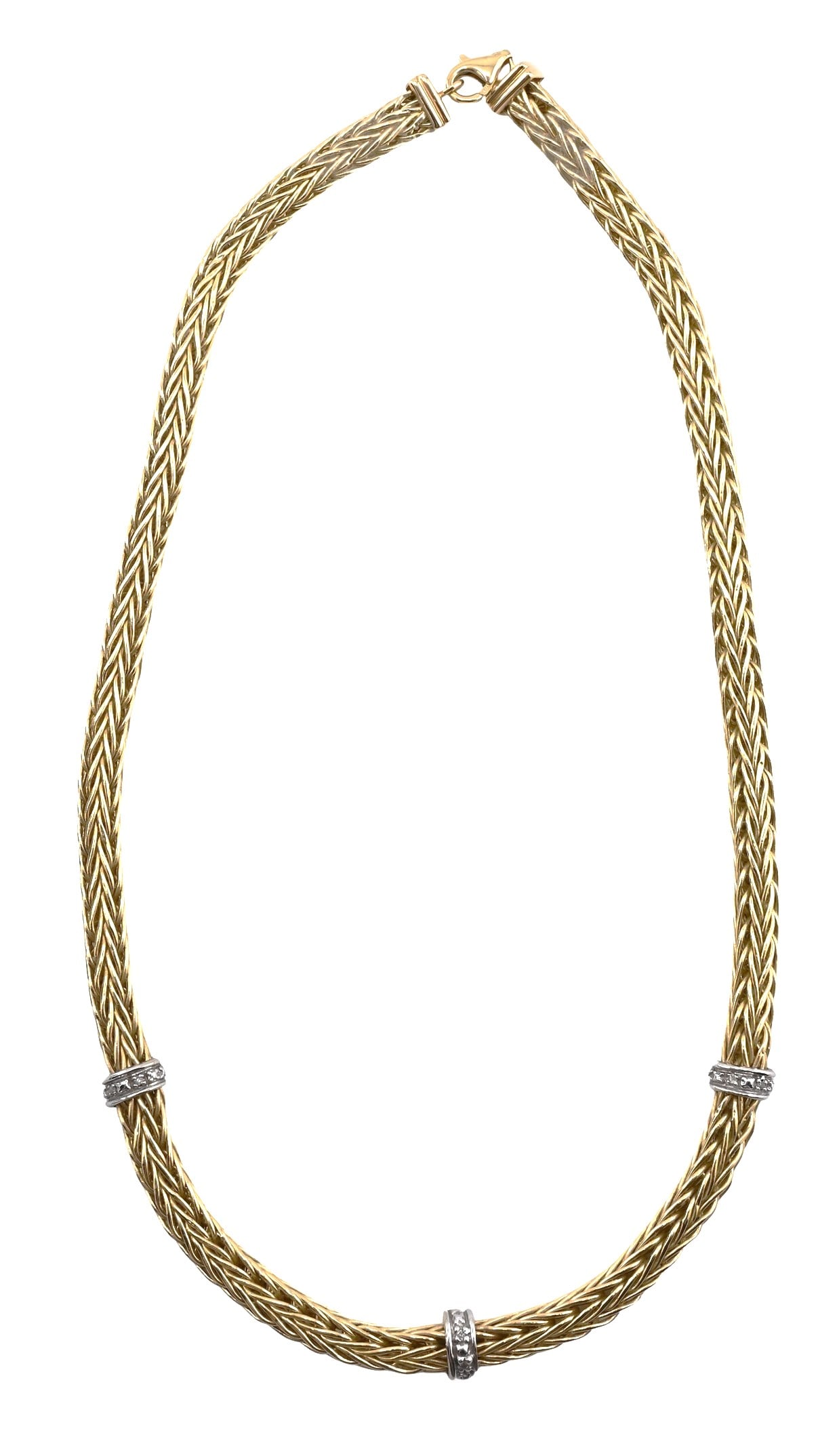 H.W. Burdick Co. 14K Yellow Gold and Diamond Necklace (1 of 4)