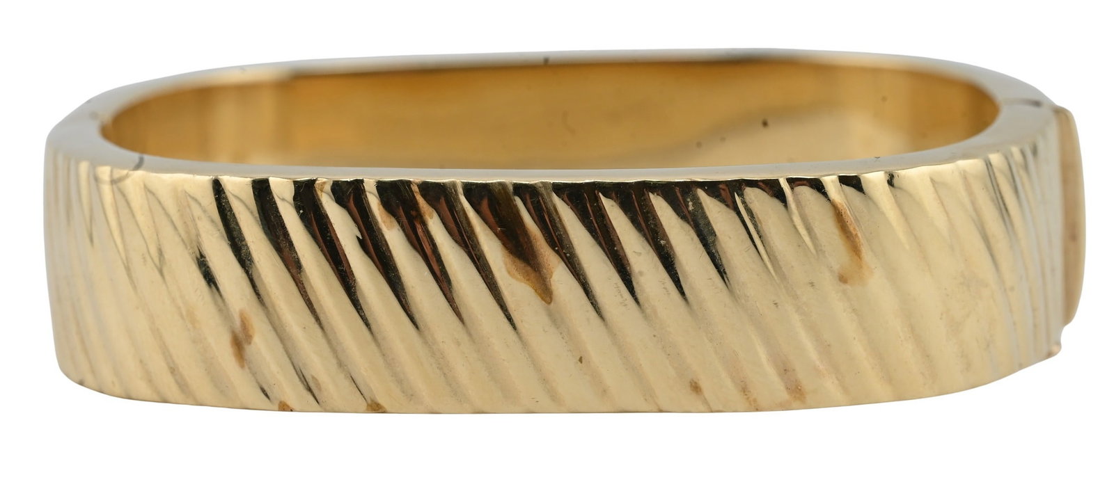 14K Yellow Gold Hinged Bangle Bracelet (1 of 5)