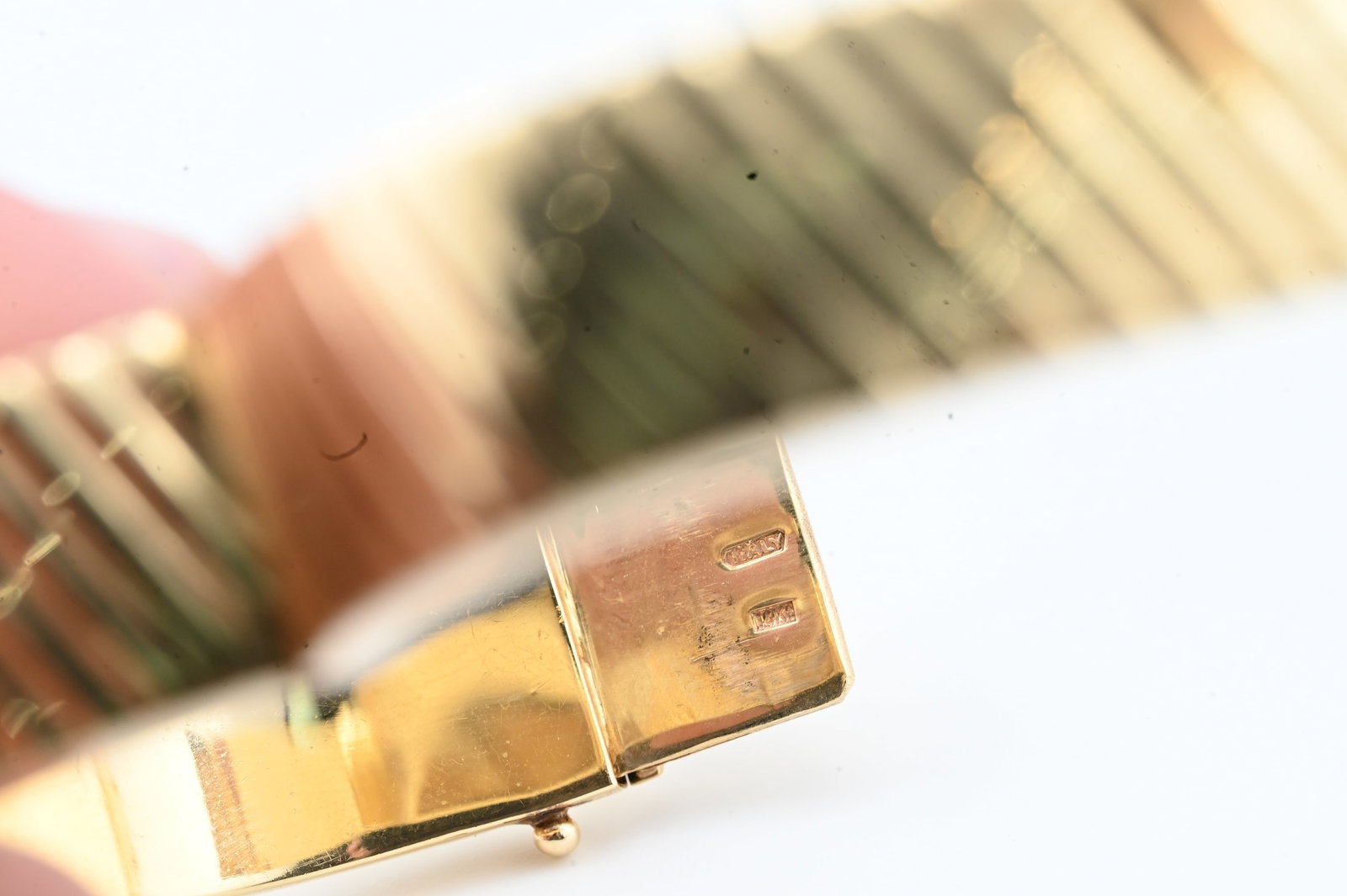 14K Yellow Gold Hinged Bangle Bracelet - 5