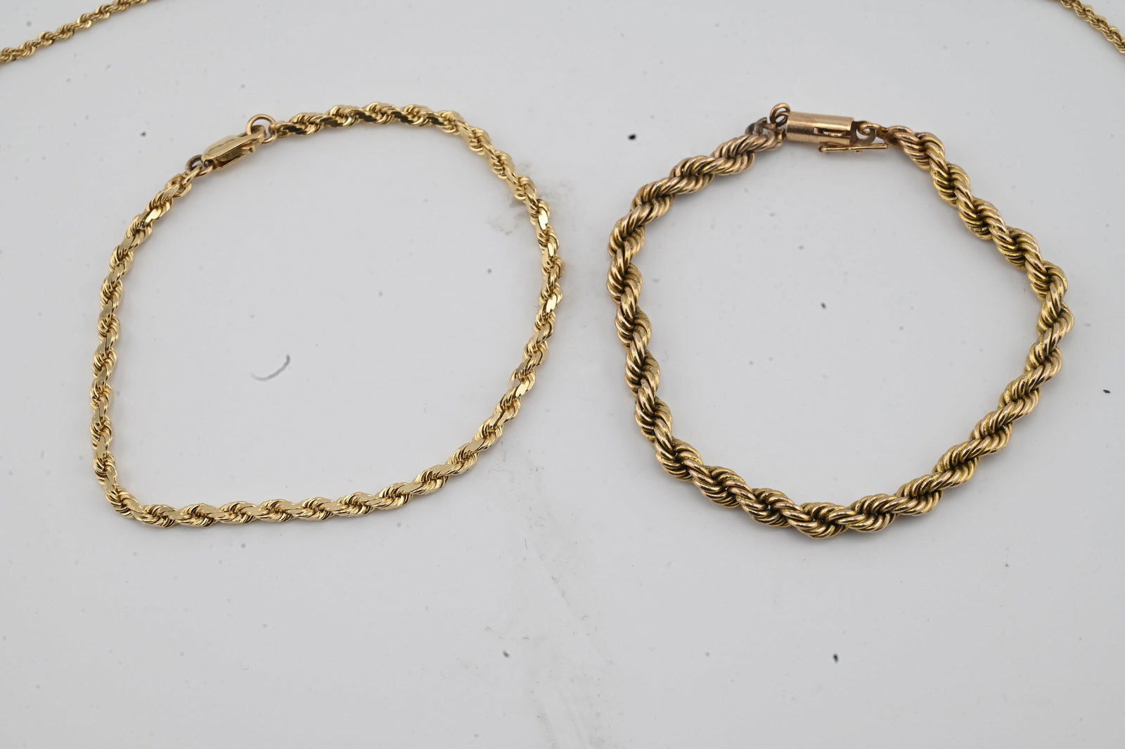 Three 14K Yellow Gold Rope Chains - 2