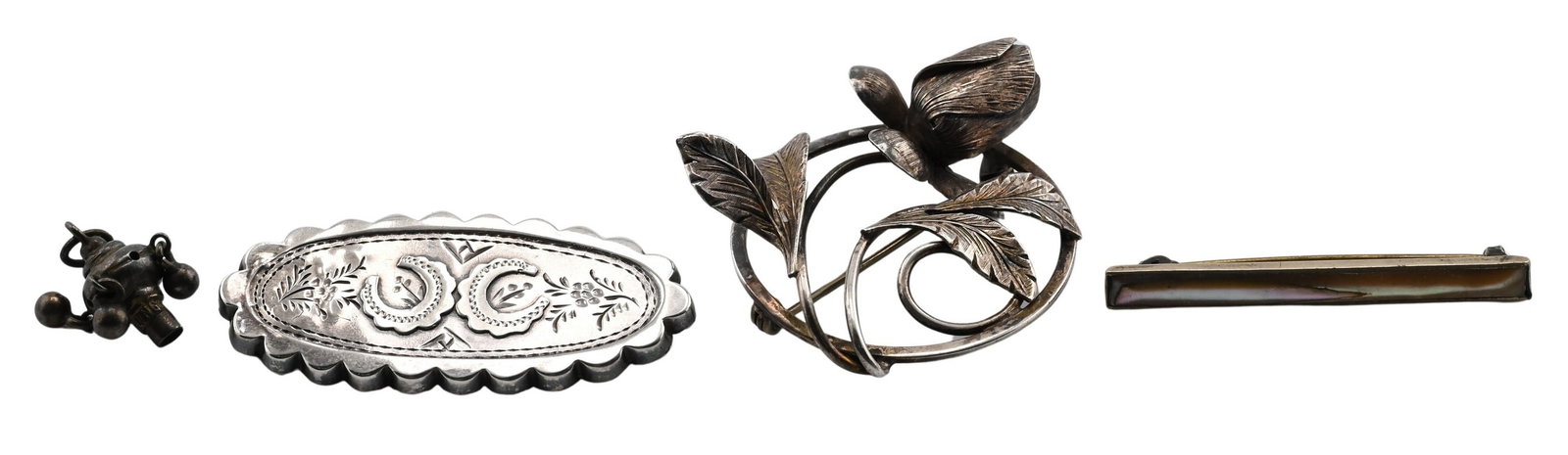 Four Piece Sterling Silver Pin Group (1 of 7)