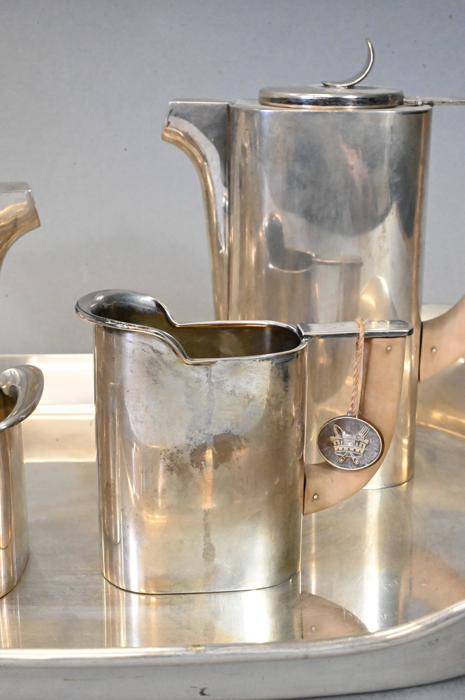 Five Piece Italian Silver Tea Set by Cesa - 2