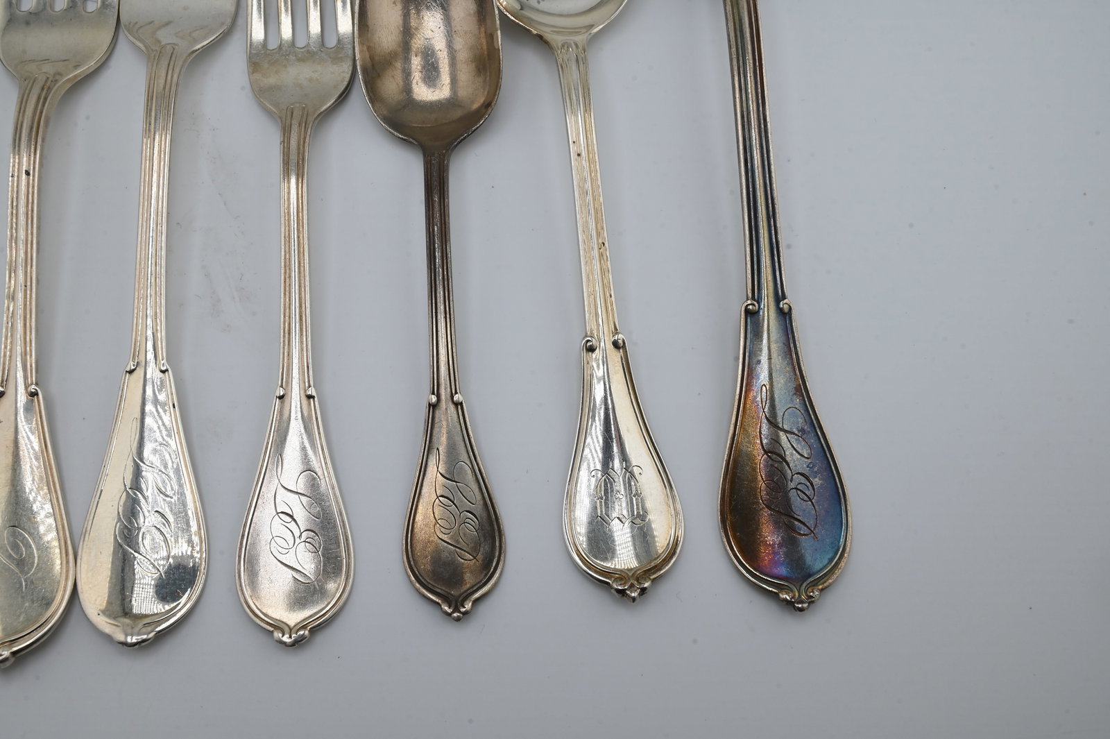 18 Piece Gorham Sterling Silver Partial Flatware Set in Cottage Pattern - 3