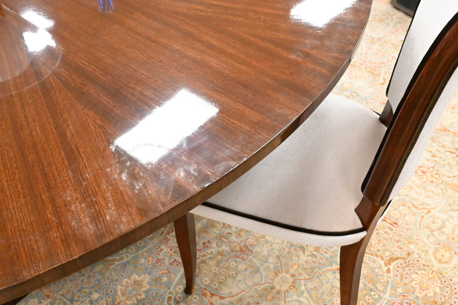 Contemporary Biedermeier Style Round Dining Table - 5