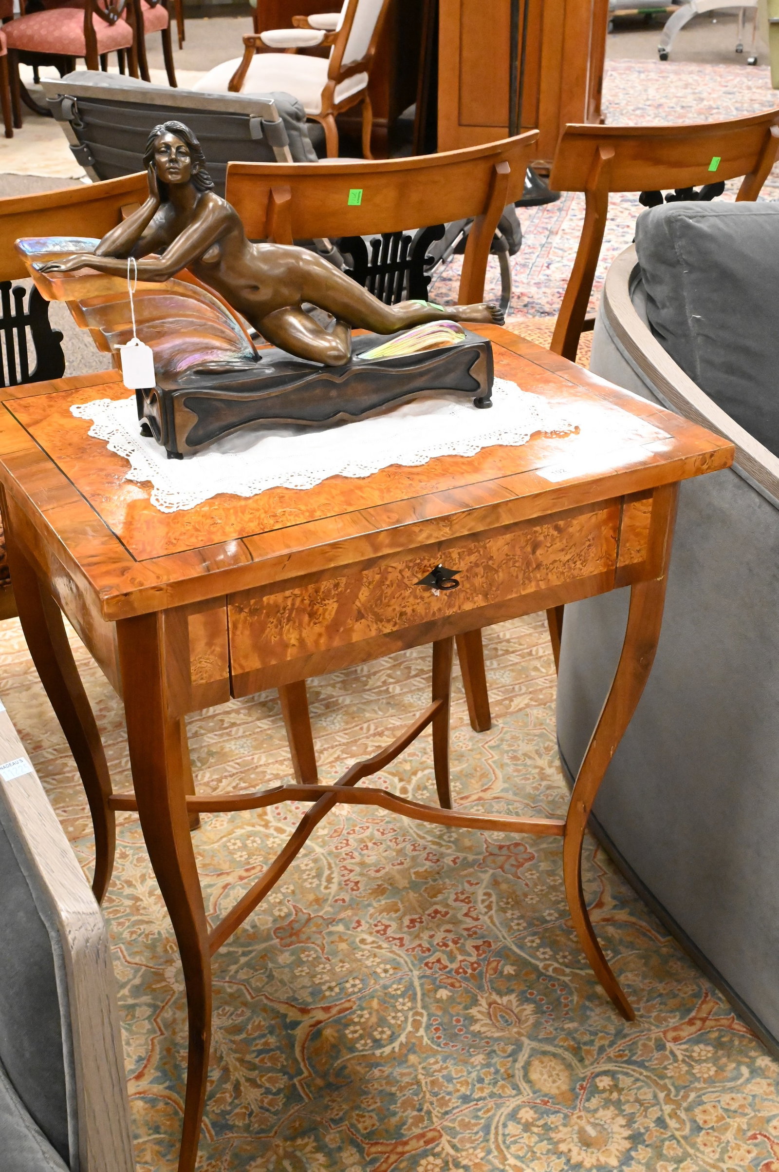 Biedermeier Burlwood Table - 4