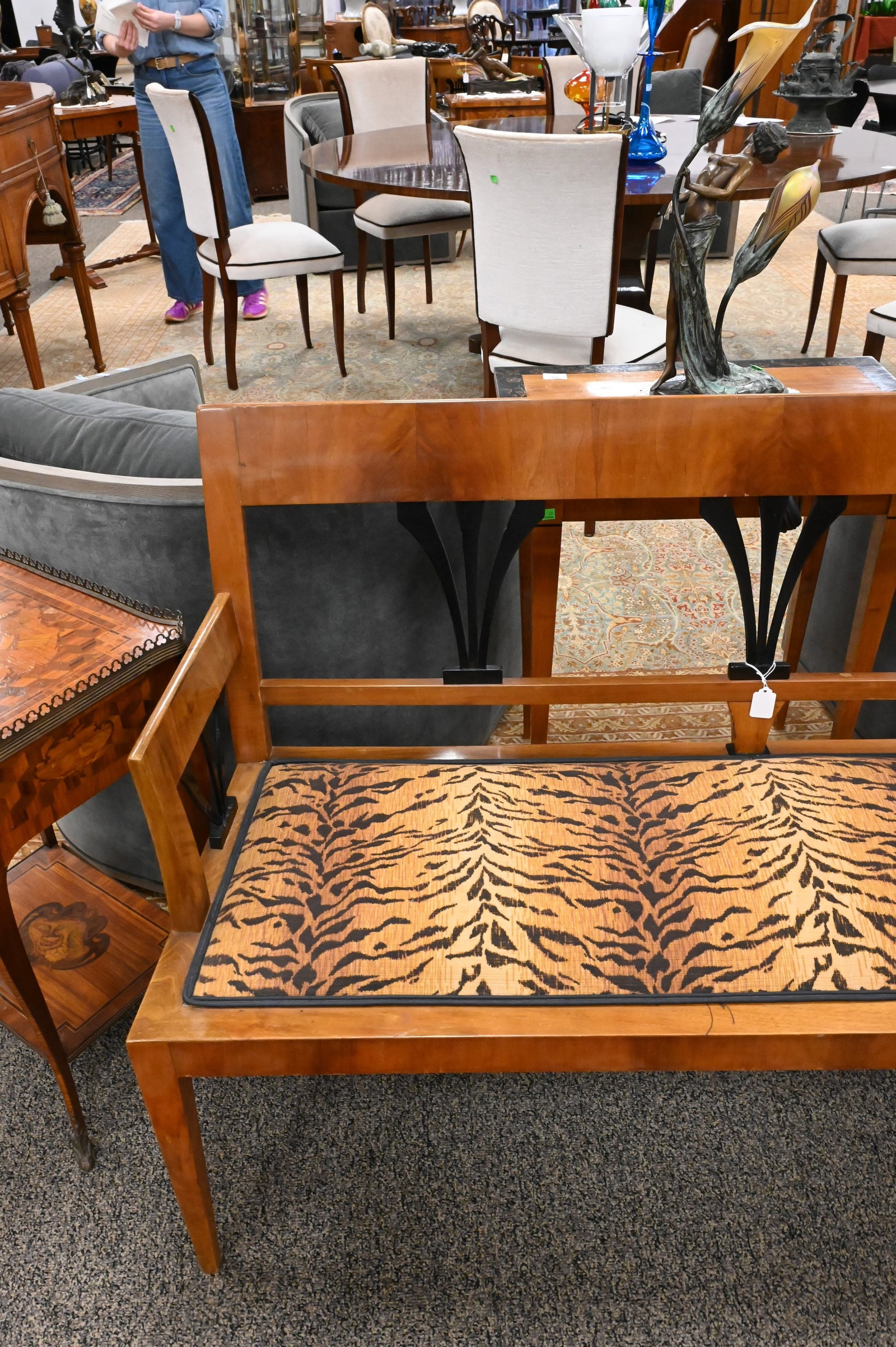 Art Deco Biedermeier Style Bench - 2