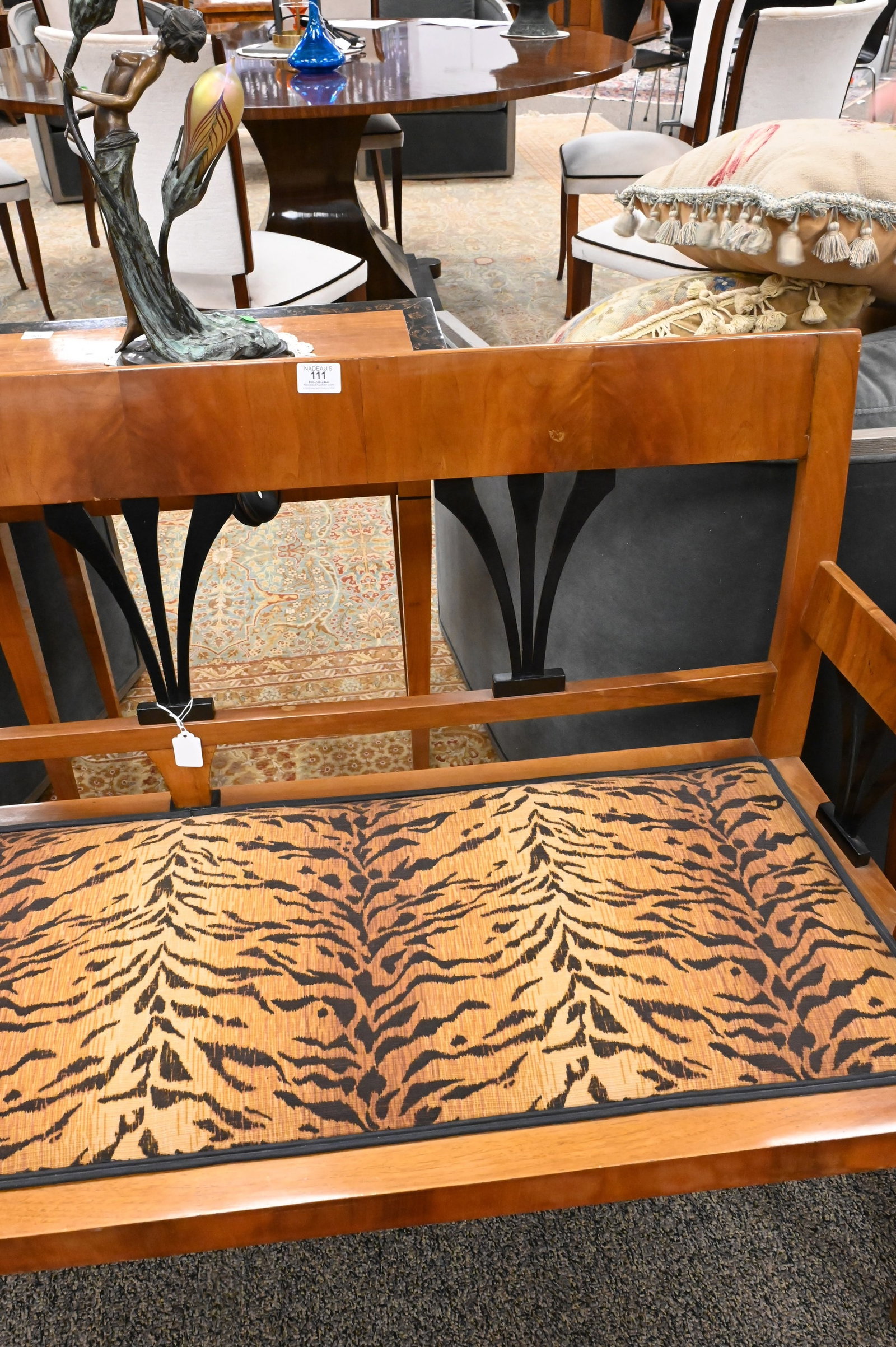 Art Deco Biedermeier Style Bench - 4