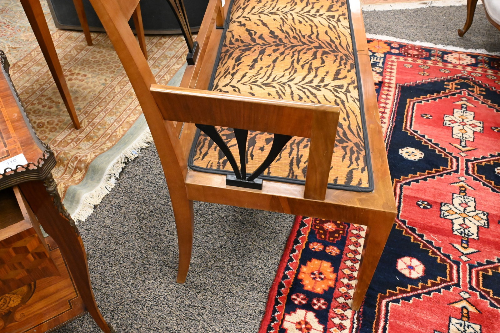 Art Deco Biedermeier Style Bench - 5