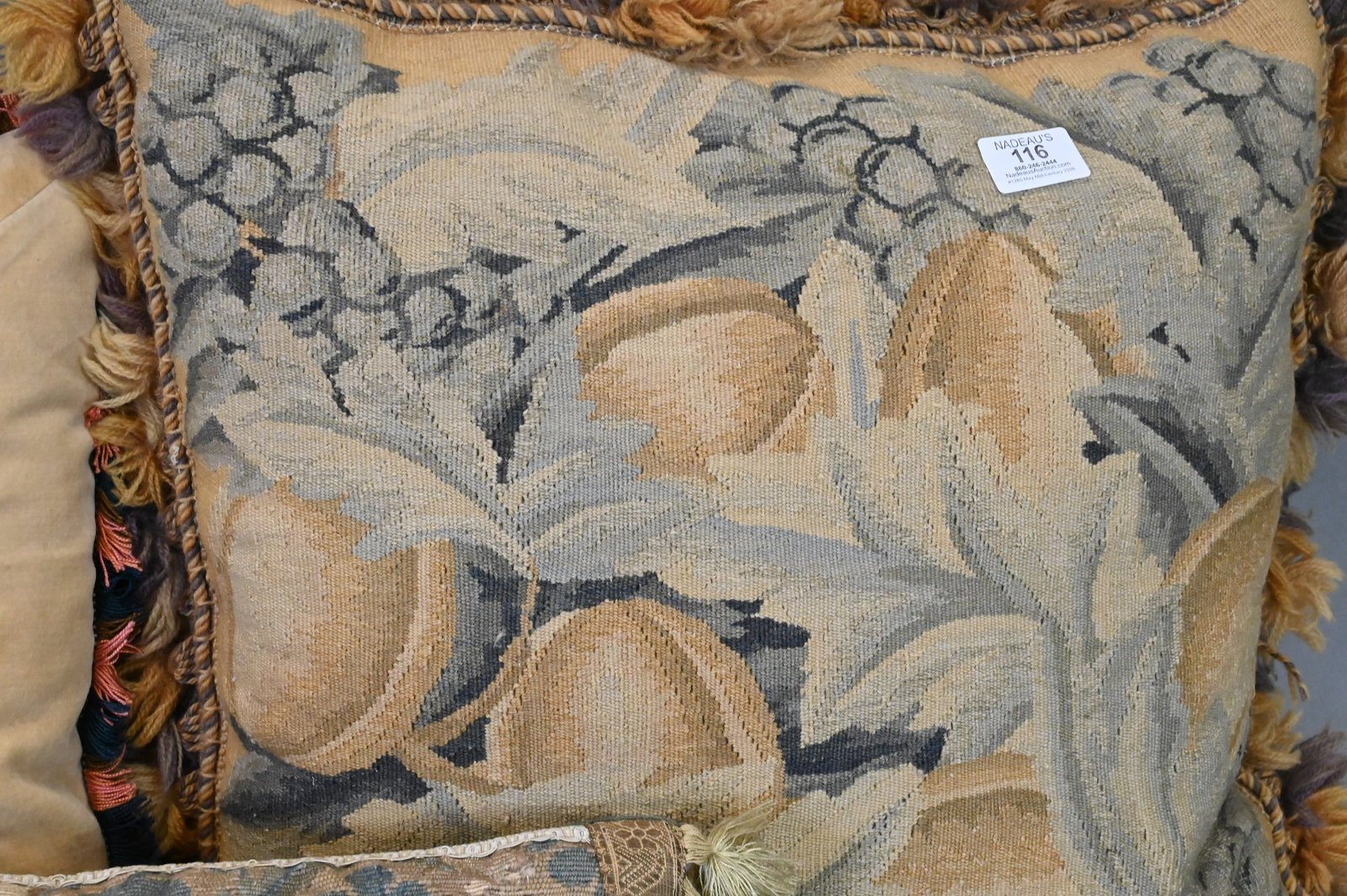 Five Needlework Floral Decorative Throw Pillow - 5