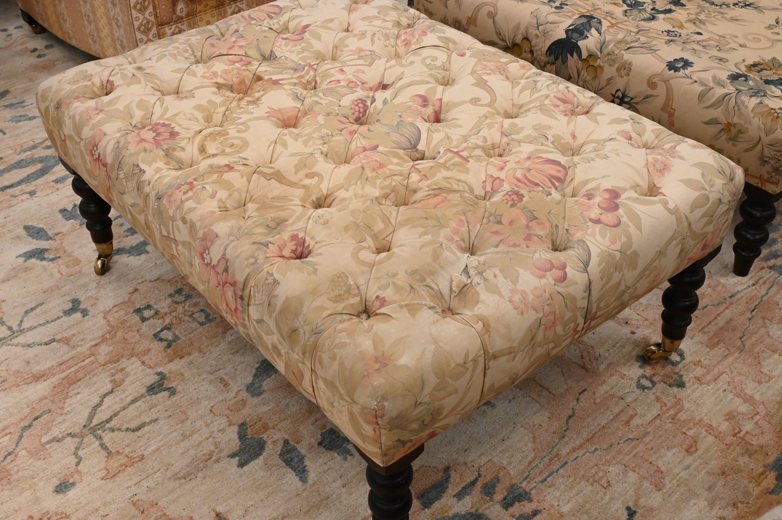 George Smith Upholstered Ottoman - 2