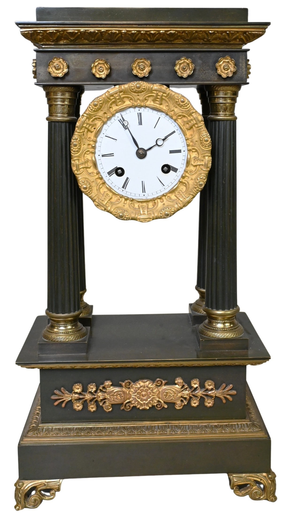 French Empire Style Ormolu Mounted Mantel Clock (1 of 6)