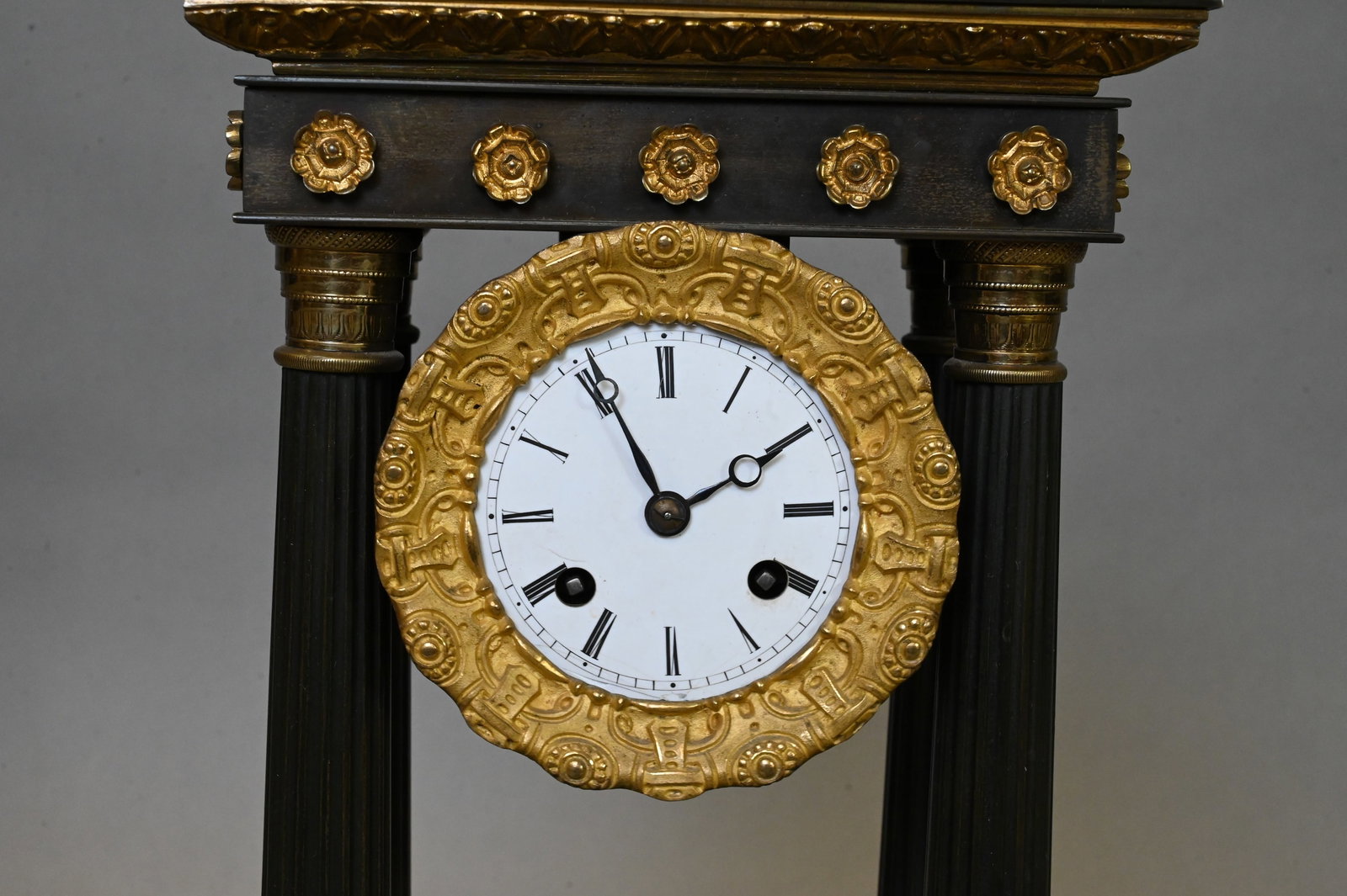 French Empire Style Ormolu Mounted Mantel Clock - 2