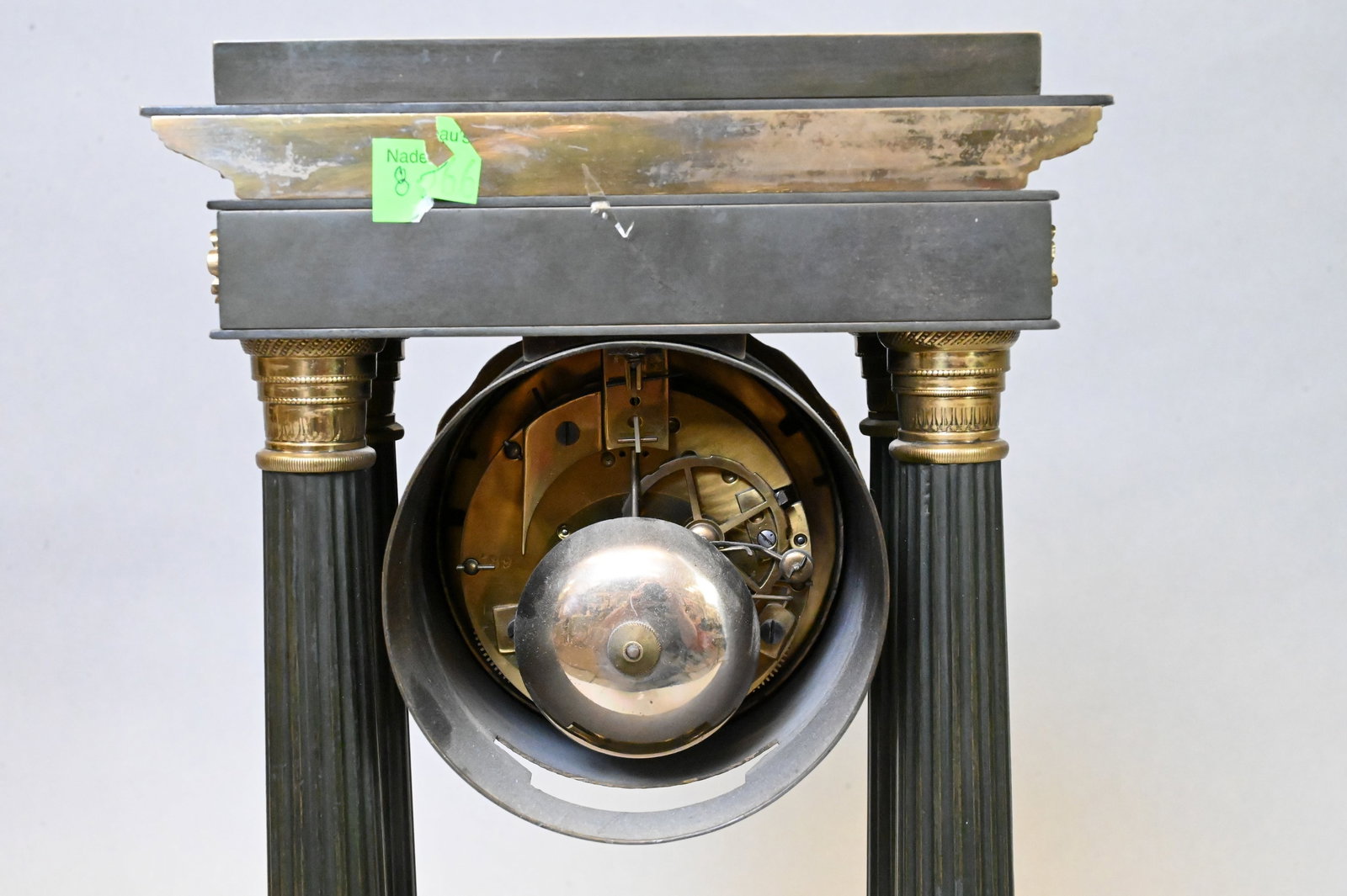 French Empire Style Ormolu Mounted Mantel Clock - 5