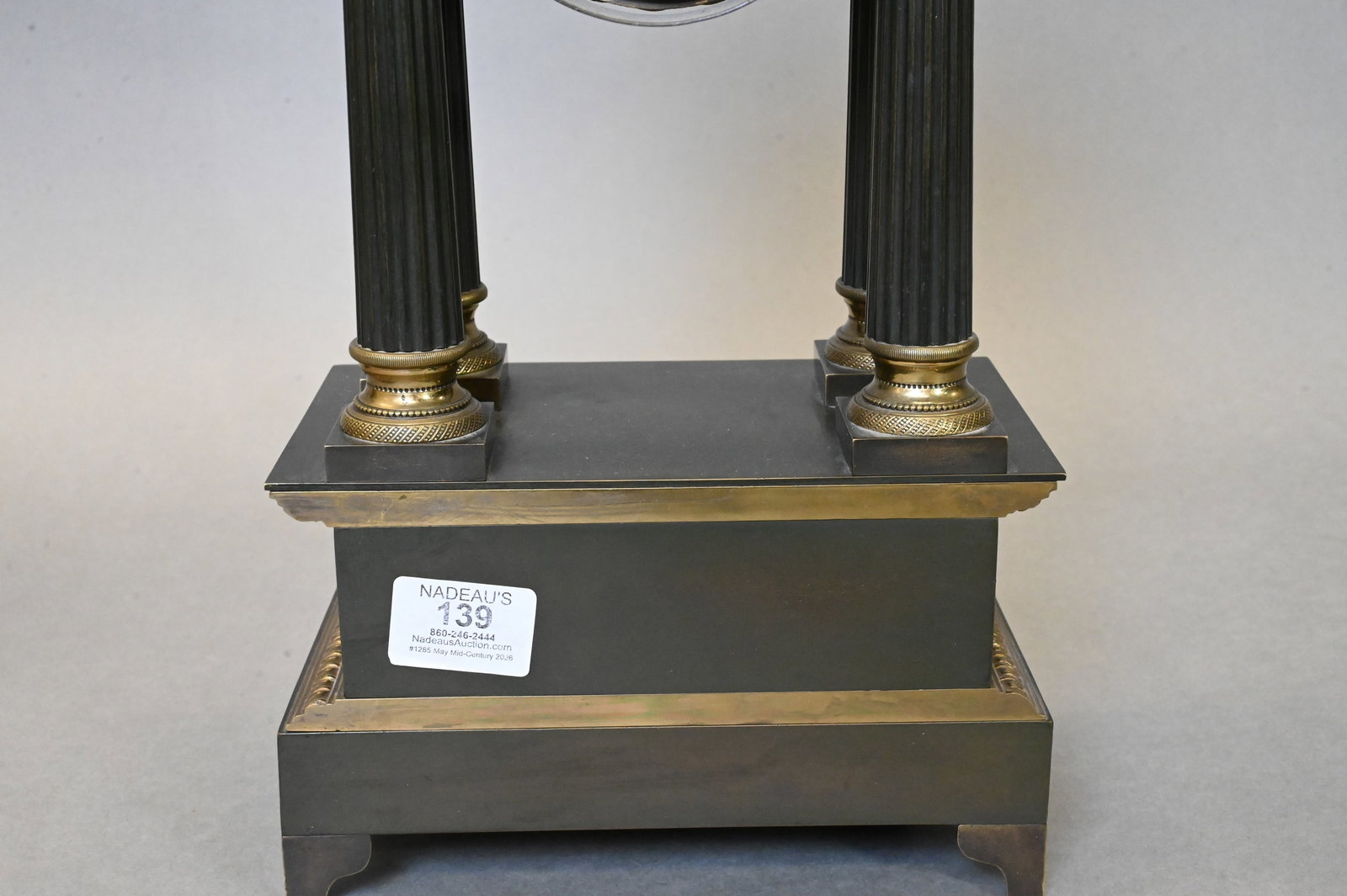 French Empire Style Ormolu Mounted Mantel Clock - 6