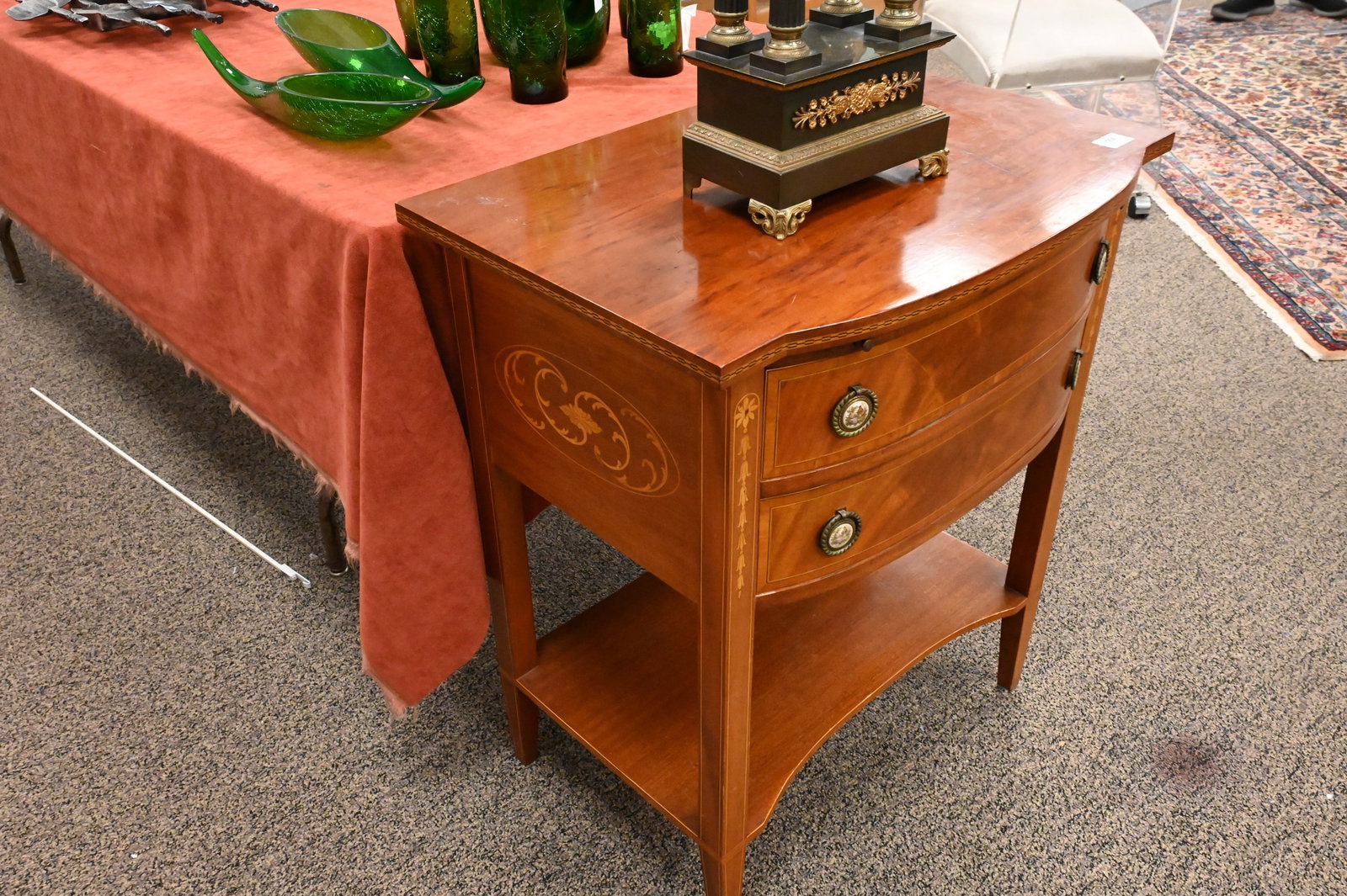 Fineberg Custom Mahogany Two Drawer Stand - 4