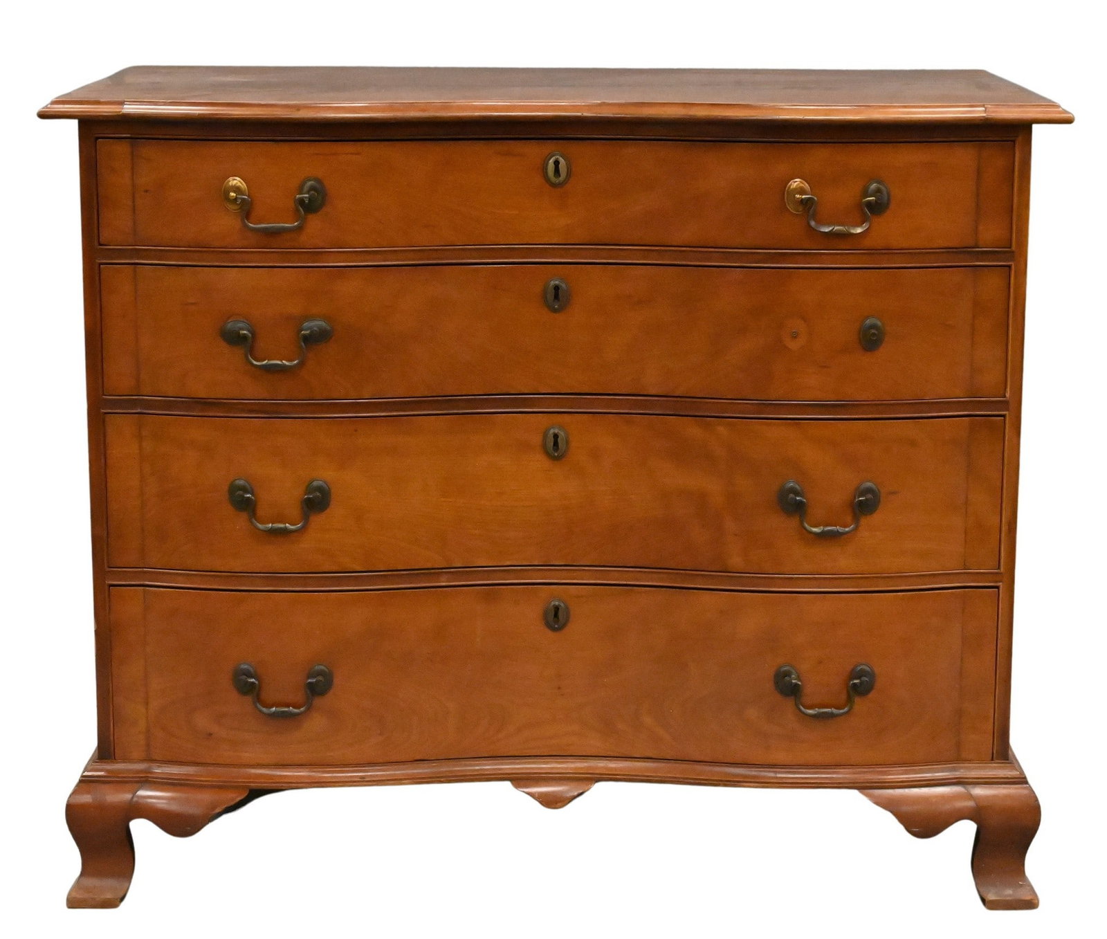 Margolis Cherry Bench-Made Oxbow Chest on Ogee Bracket Feet (1 of 4)