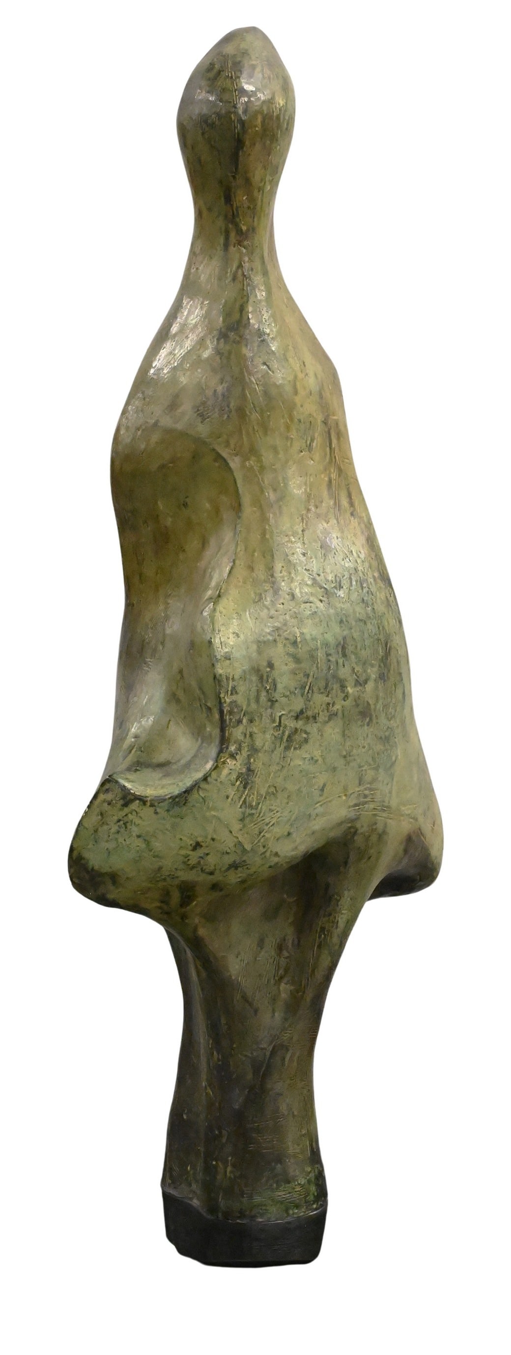 Eli Ilan (Israeli 1928-1982): Eli Ilan (Israeli 1928-1982) "Elevated Forms", 1970 Verdigris bronze, edition 4/7 Signed and dated to base Ilan '70 Height of bronze 31 inches, total height 62 inches Provenance: Mr. and Mrs.
