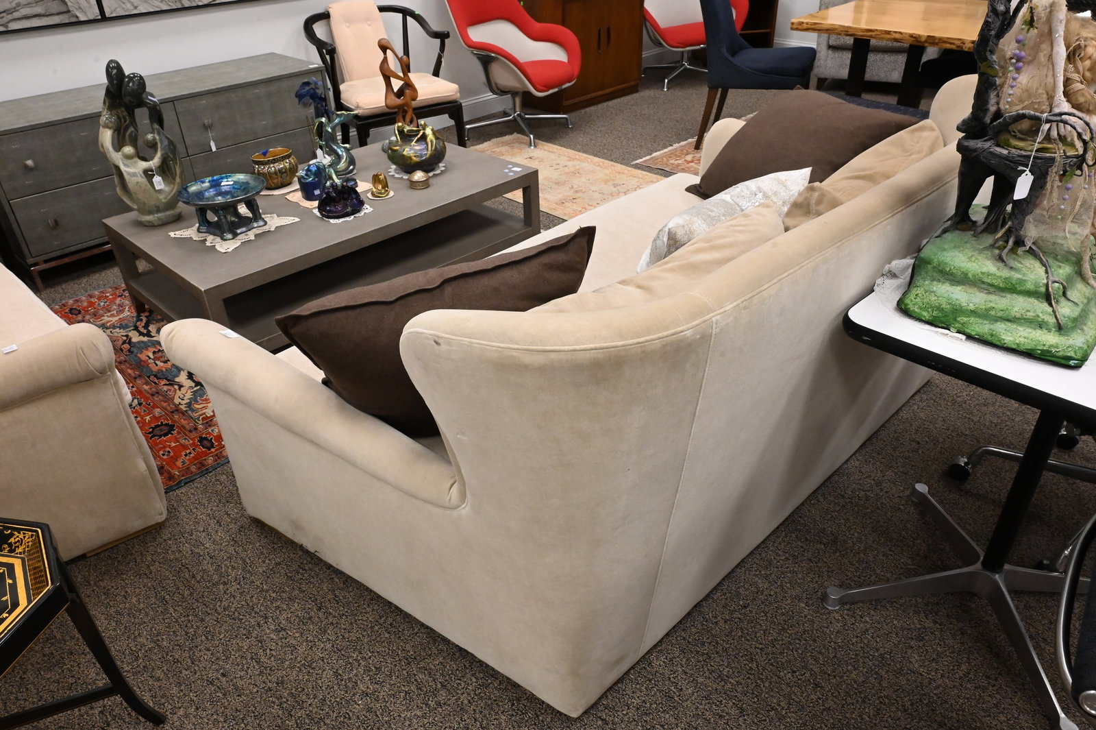 Restoration Hardware "Belgian Wingback" Upholstered Sofa - 4