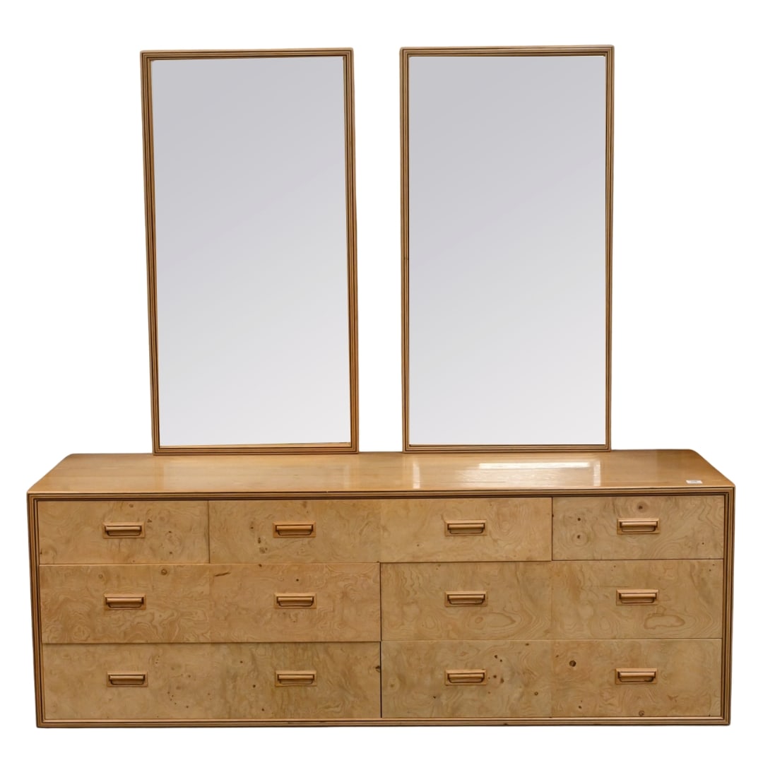 Henredon "Scene Two" Burlwood Double Dresser (1 of 5)