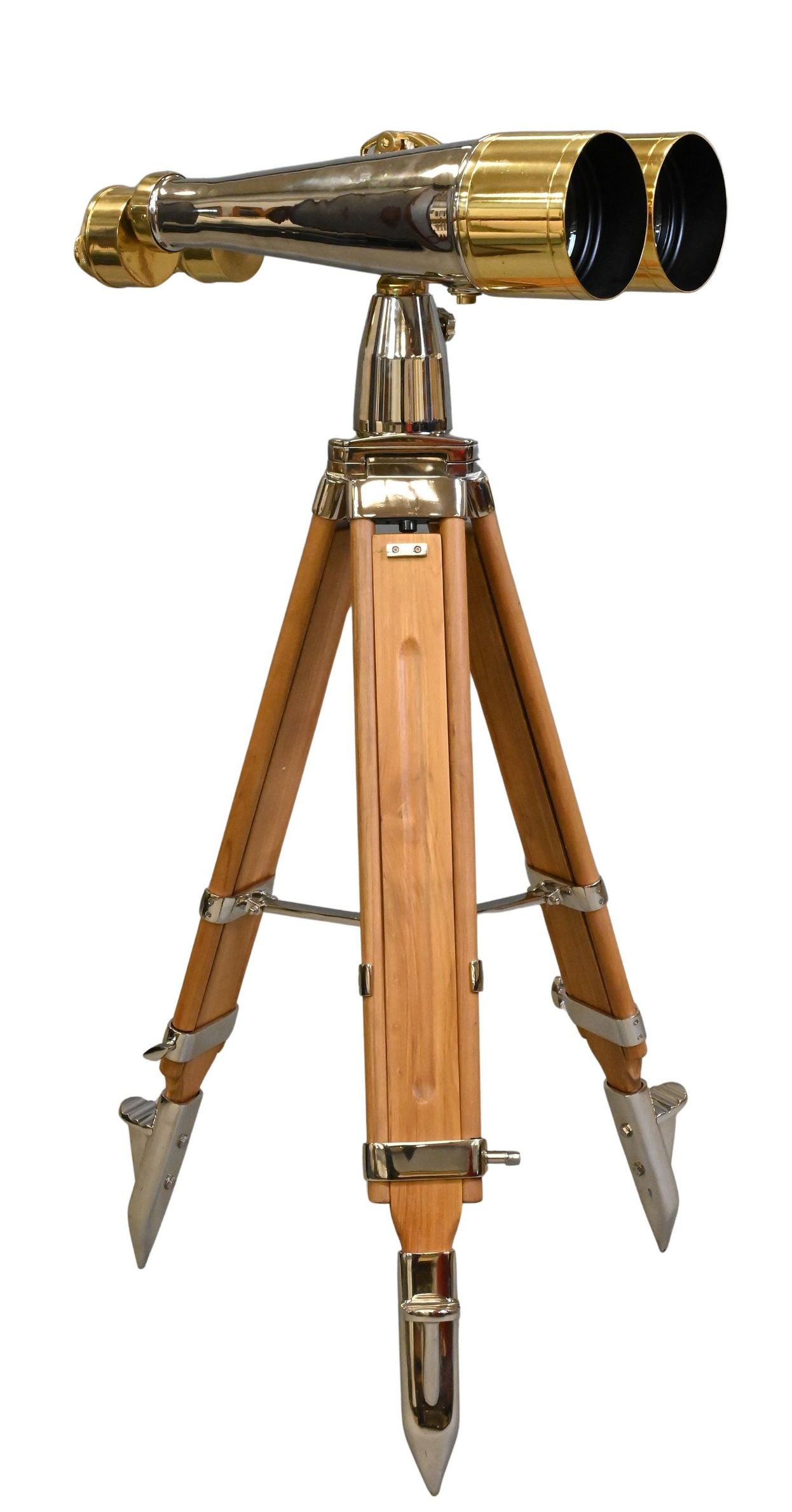 Luxx Optica Naval Classic 20 x 120 mm Big Eye Binoculars: Luxx Optica Naval Classic 20 x 120 mm Big Eye Binoculars Marked Tokyo No.75, along with original case and catalog binocular length 21 inches, current height 49 inches Provenance: Property from a Park 