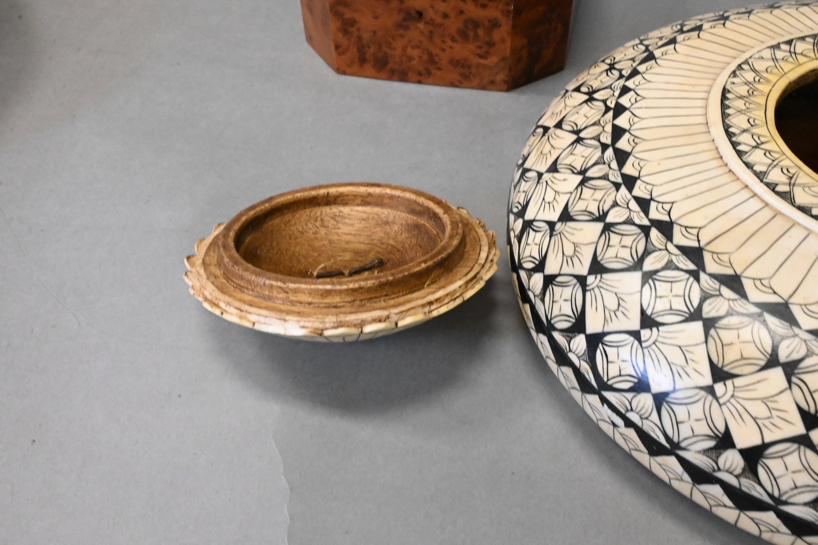 Three Decorative Covered Boxes - 3