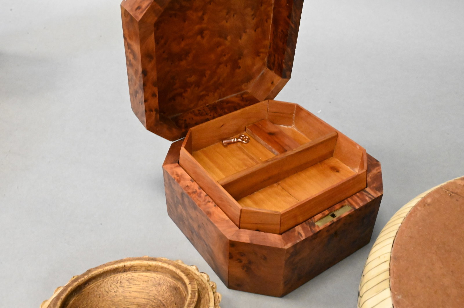 Three Decorative Covered Boxes - 4
