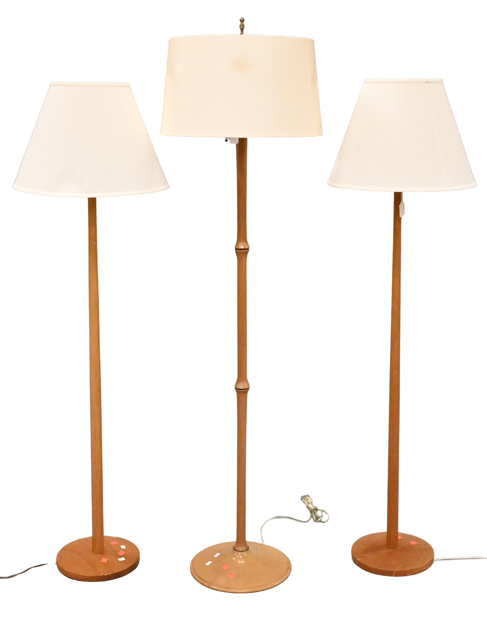 Three Wooden Floor Lamps (1 of 5)