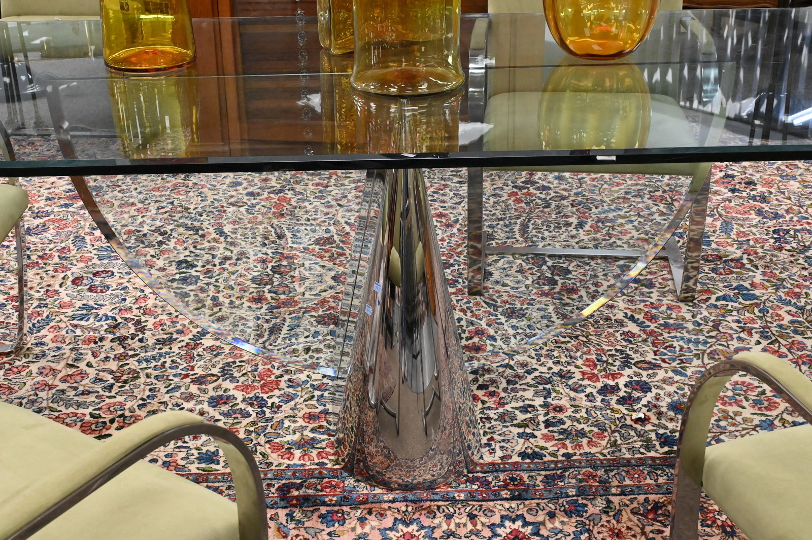 Brueton Eclipse Glass Top Dining Table - 2