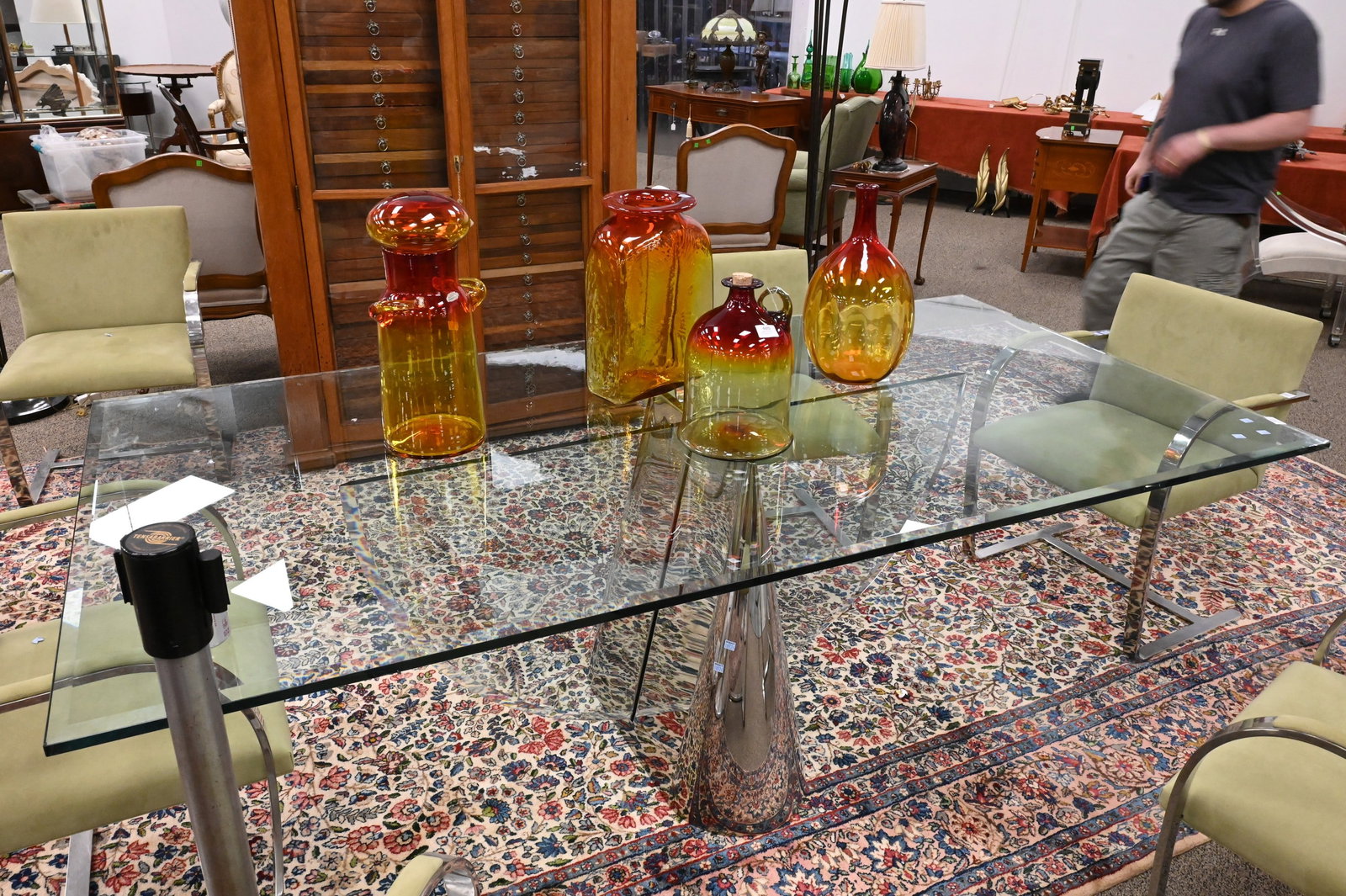 Brueton Eclipse Glass Top Dining Table - 4