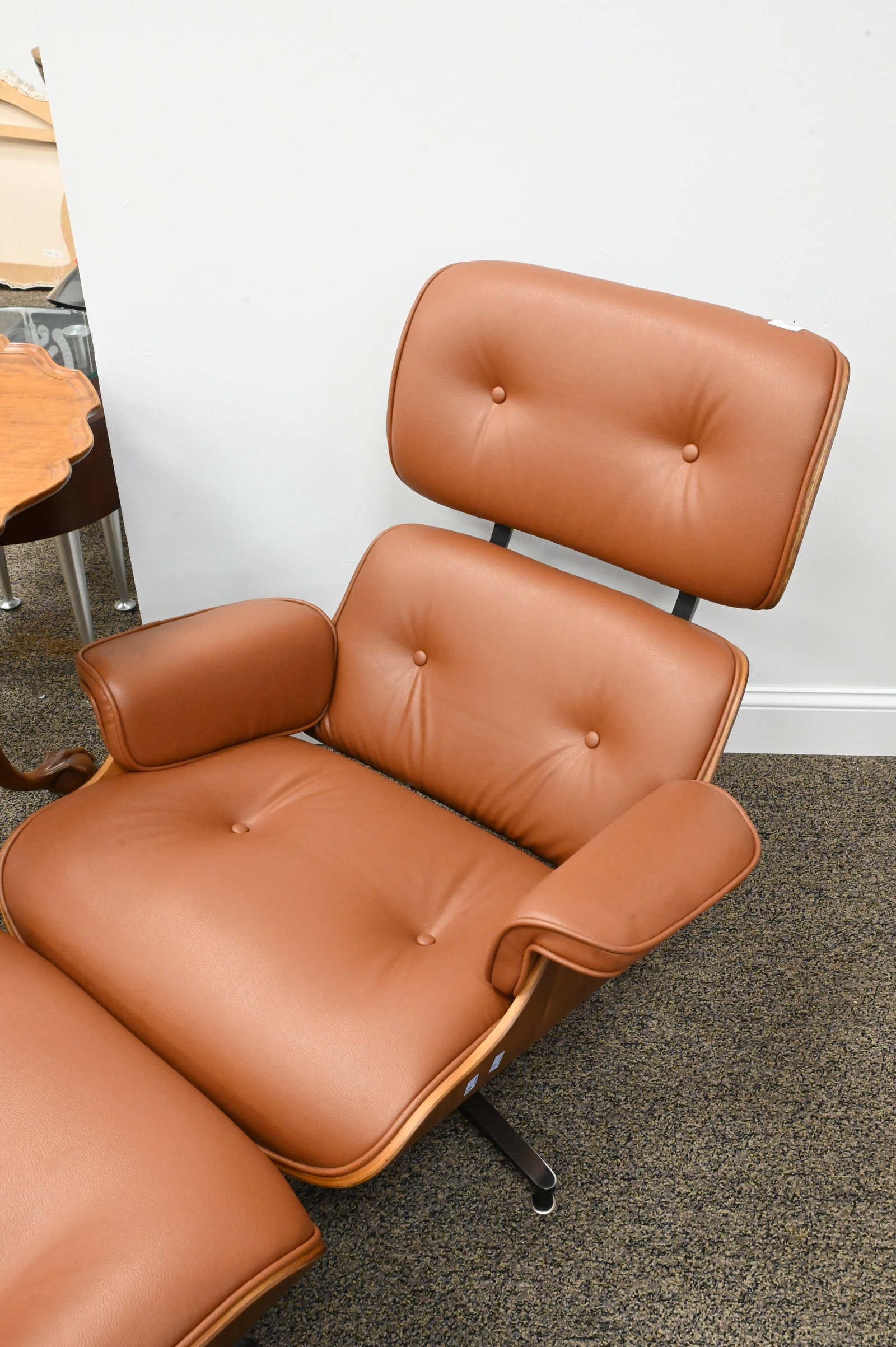 Herman Miller Eames Style Leather Chair and Ottoman - 2