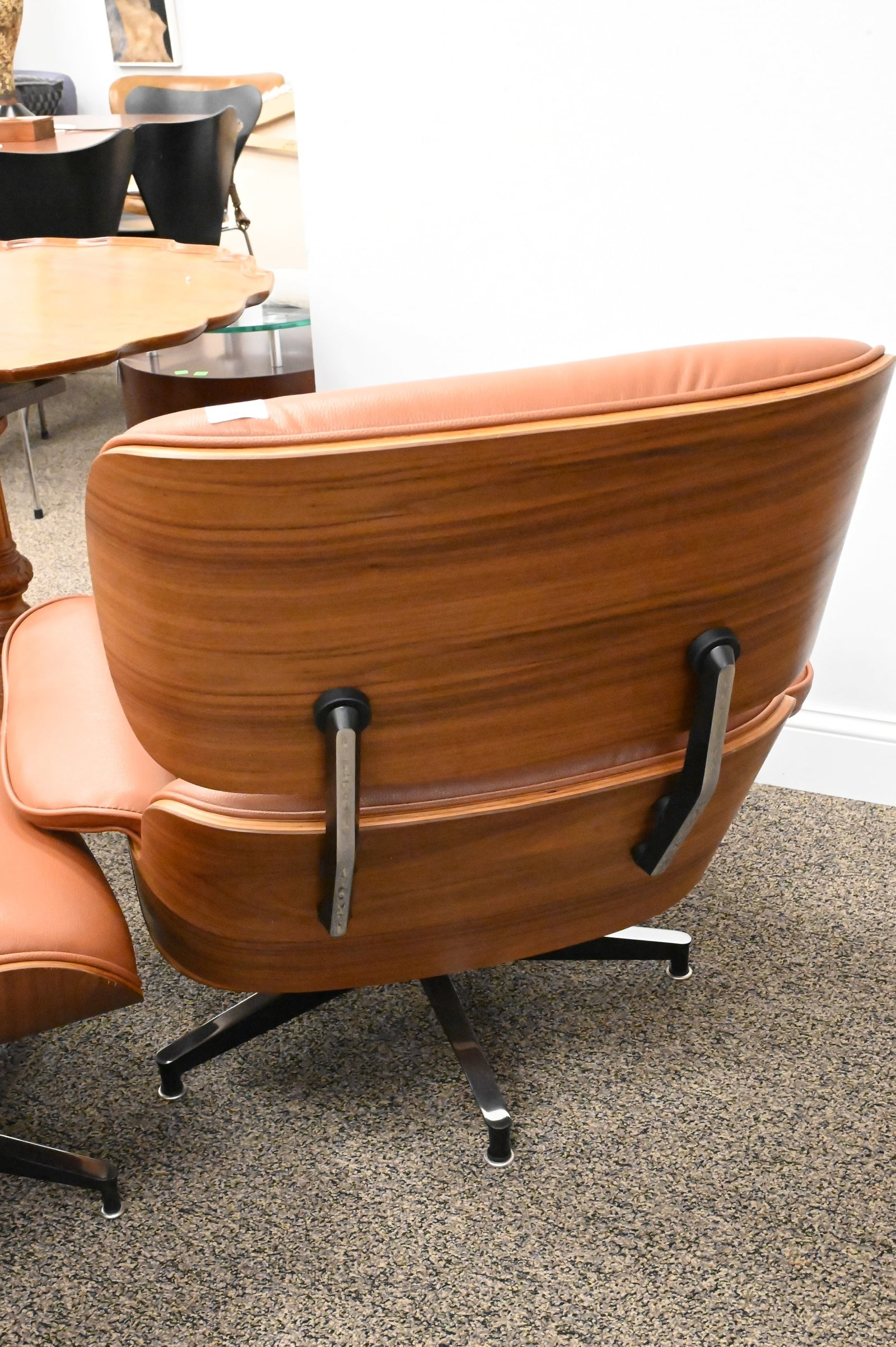 Herman Miller Eames Style Leather Chair and Ottoman - 4