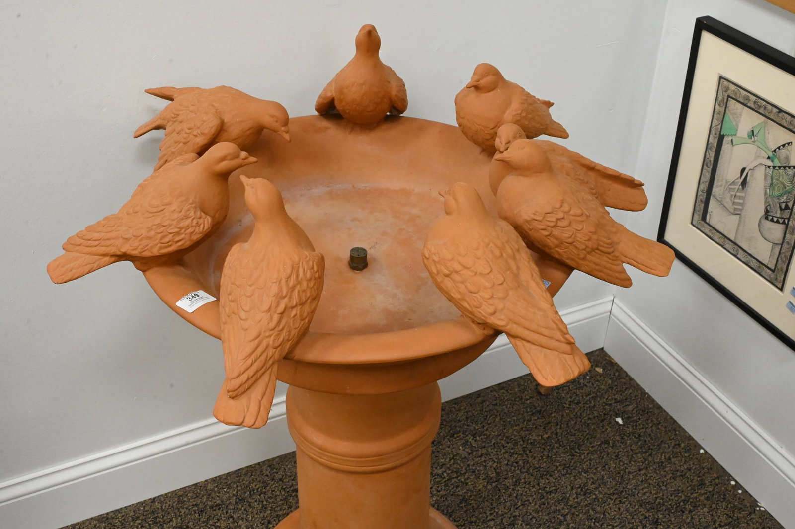 Terracotta Decorative Bird Fountain - 2