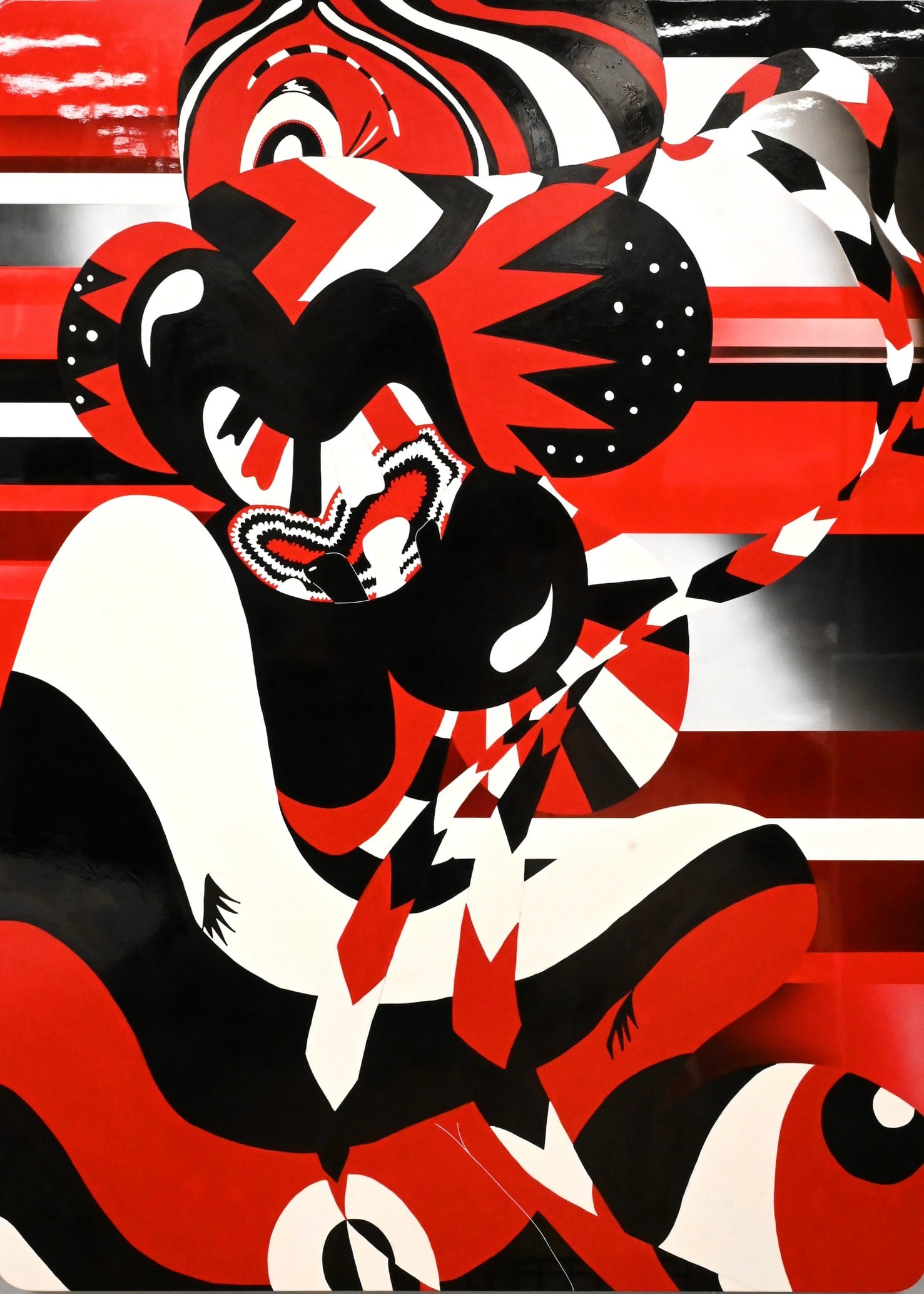 Assume Vivid Astro Focus (AVAF) Eli Sudbrack (Brazilian B.1968) and Christophe Hamaide-Pierson: Assume Vivid Astro Focus (AVAF) Eli Sudbrack (Brazilian B.1968) and Christophe Hamaide-Pierson (French B.1973) "Alter Visions After Fatalities Red & Black #1", 2013 Automotive paint and Krink markers