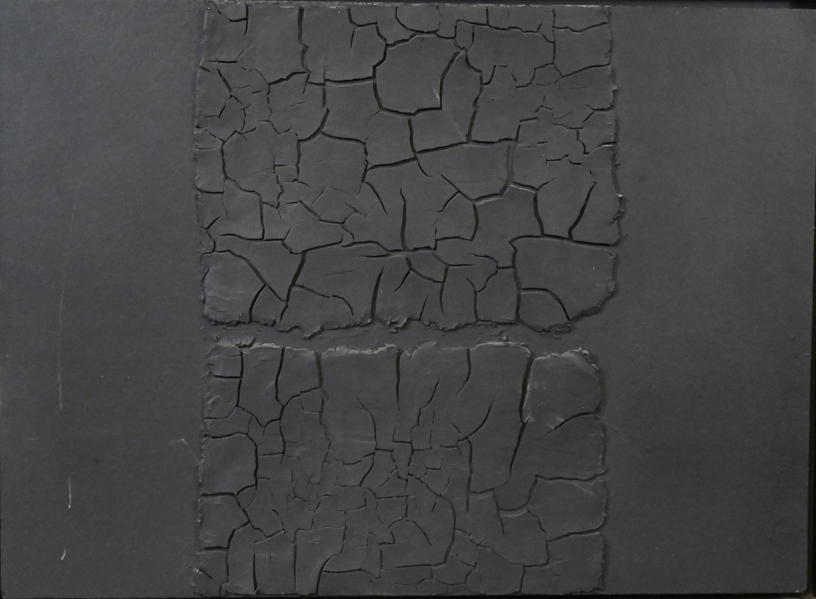 After Alberto Burri (Italian 1915-1995): After Alberto Burri (Italian 1915-1995) Untitled (Cretto) 1976 Acrylic on wood 22" x 30" Provenance: Shabazz-Lodi