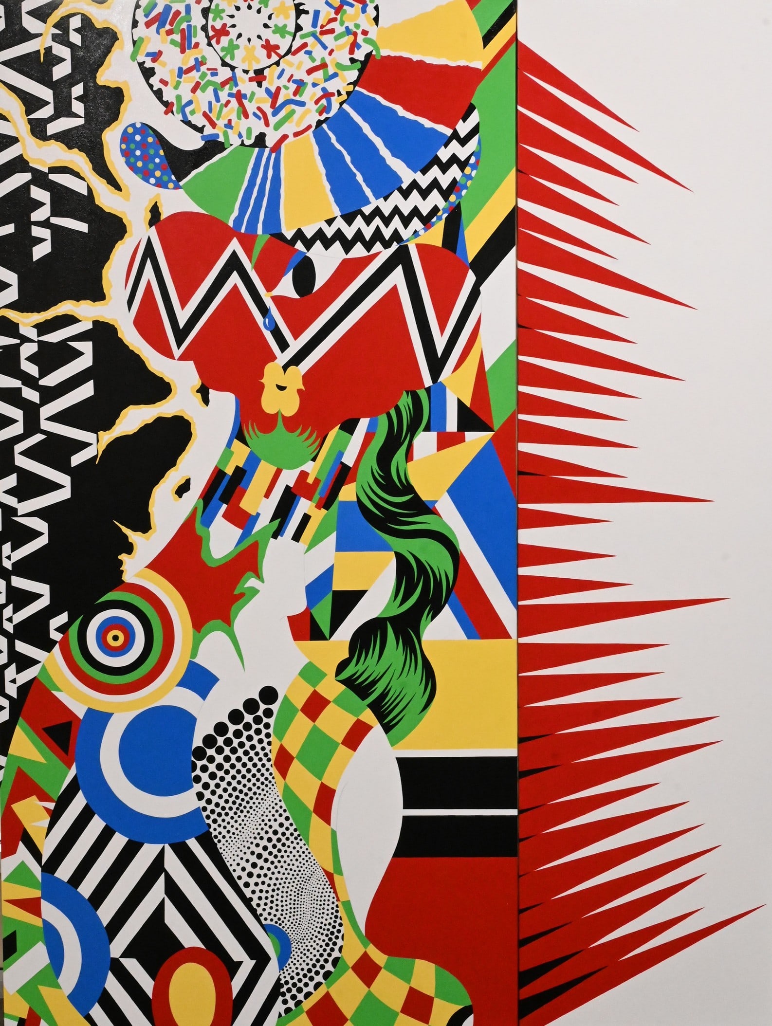 Assume Vivid Astro Focus (AVAF) Eli Sudbrack (Brazilian B.1968) and Christophe Hamaide-Pierson: Assume Vivid Astro Focus (AVAF) Eli Sudbrack (Brazilian B.1968) and Christophe Hamaide-Pierson (French B.1973) "Cyclops Small Dick Donut Hat Three Boobs", 2014 Graphite and paint on canvas, in two