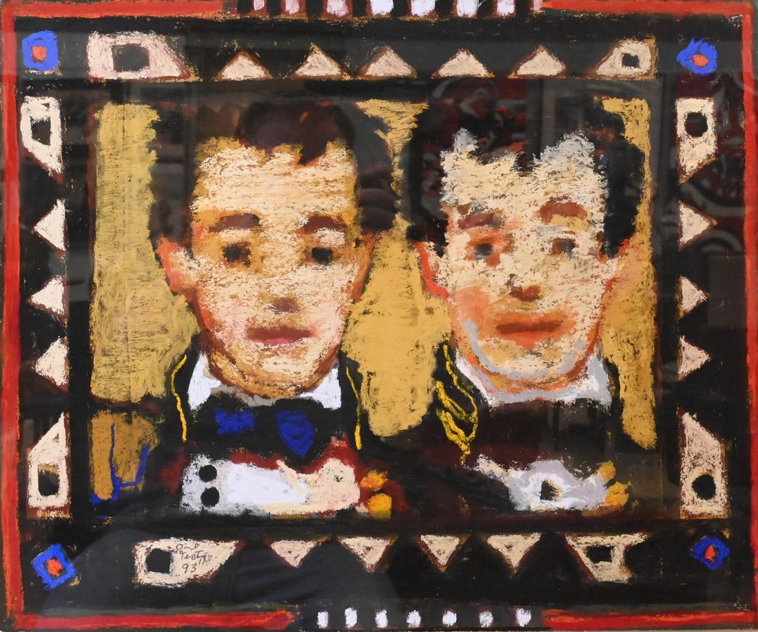 David Fertig (American B.1946): David Fertig (American B.1946) "Brothers", 1993 Pastel on paper Signed lower left David Fertig 93 17" x 20" Provenance: Carspecken Scott Gallery, Wilmington, Delaware