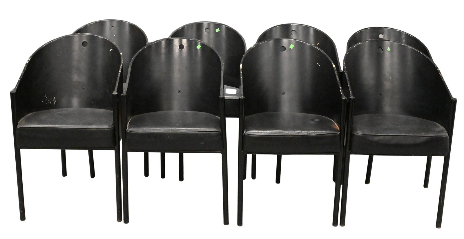 Set of Eight Philippe Starck "Costes" Chairs: Set of Eight Philippe Starck "Costes" Chairs designed for Driade, loss to frames height 32 inches, width 17 1/2 inches, depth 21 inches