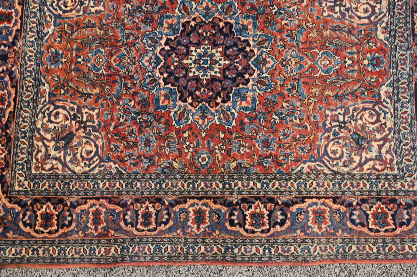 Kashan Oriental Throw Rug - 3