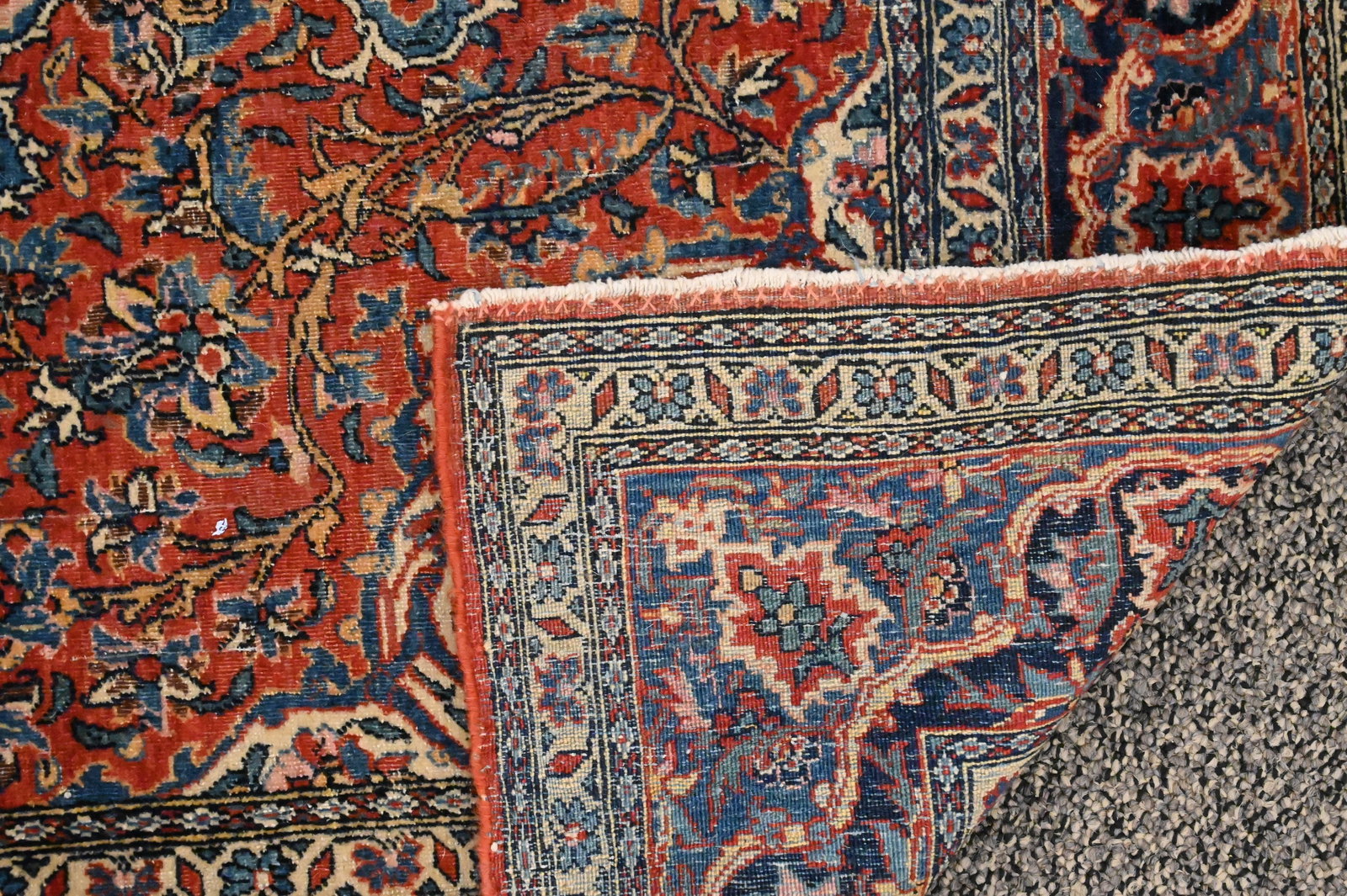 Kashan Oriental Throw Rug - 5