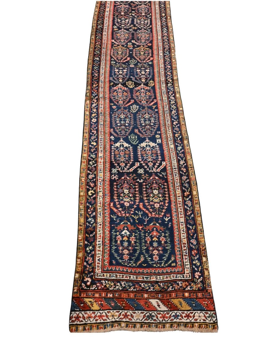 Northwest Persian Oriental Runner: Northwest Persian Oriental Runner early 20th Century 2' 6" x 14'