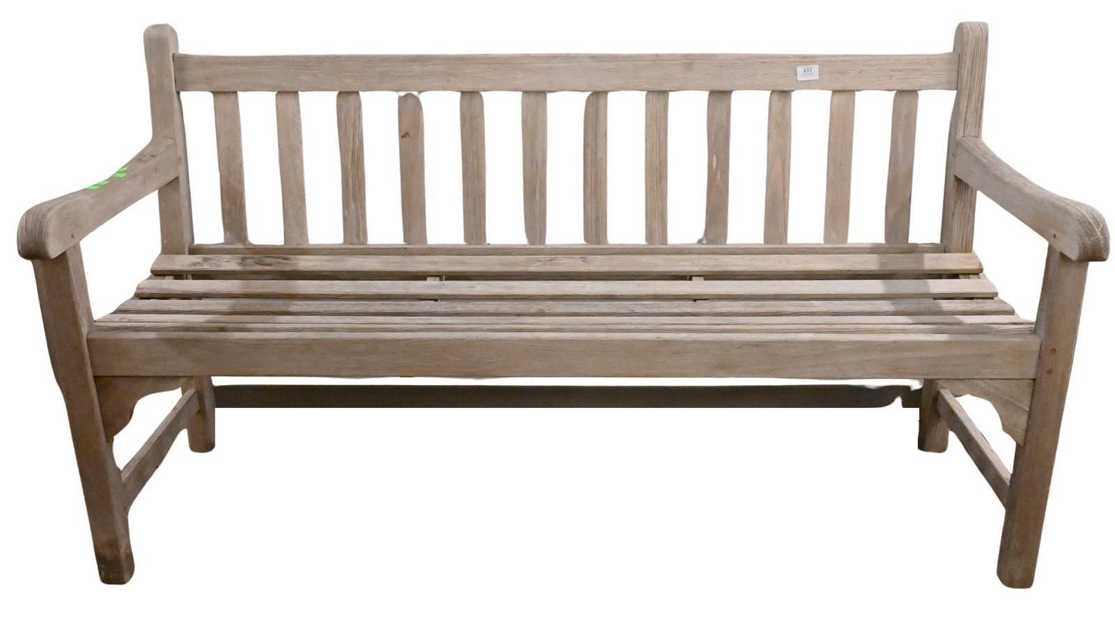 Smith and Hawken Outdoor Teak Bench: Smith and Hawken Outdoor Teak Bench height 32 1/2 inches, length 60 inches, depth 22 1/2 inches