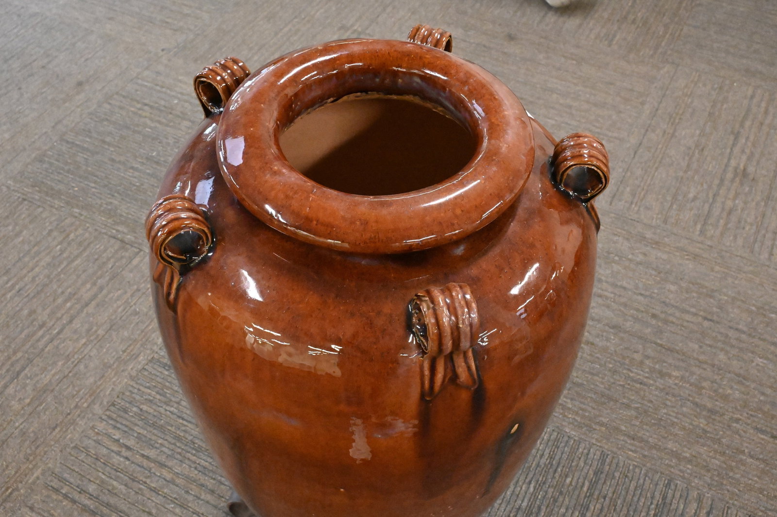 Outdoor Glazed Urn - 2