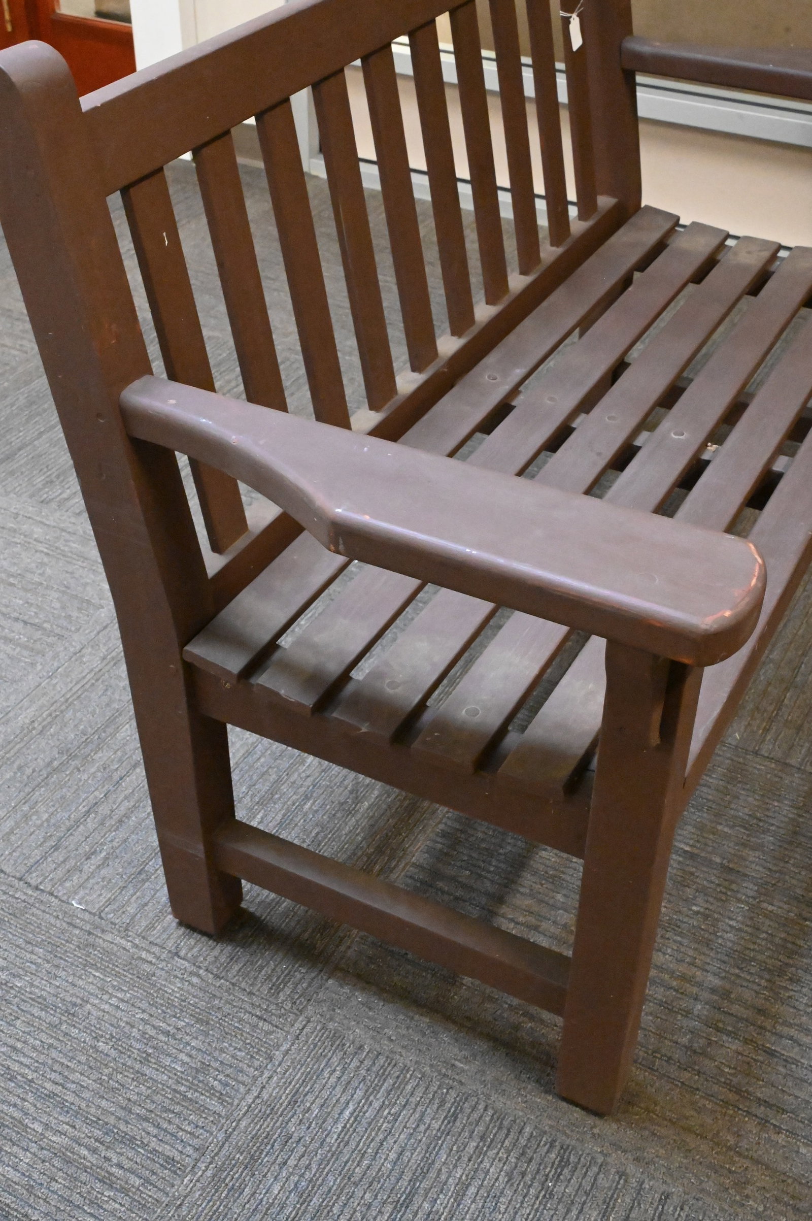 Painted Outdoor Teak Bench - 2