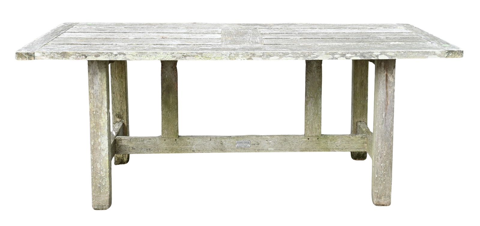 Outdoor Teak Dining Table: Outdoor Teak Dining Table weathered height 27 inches, top 33" x 67"