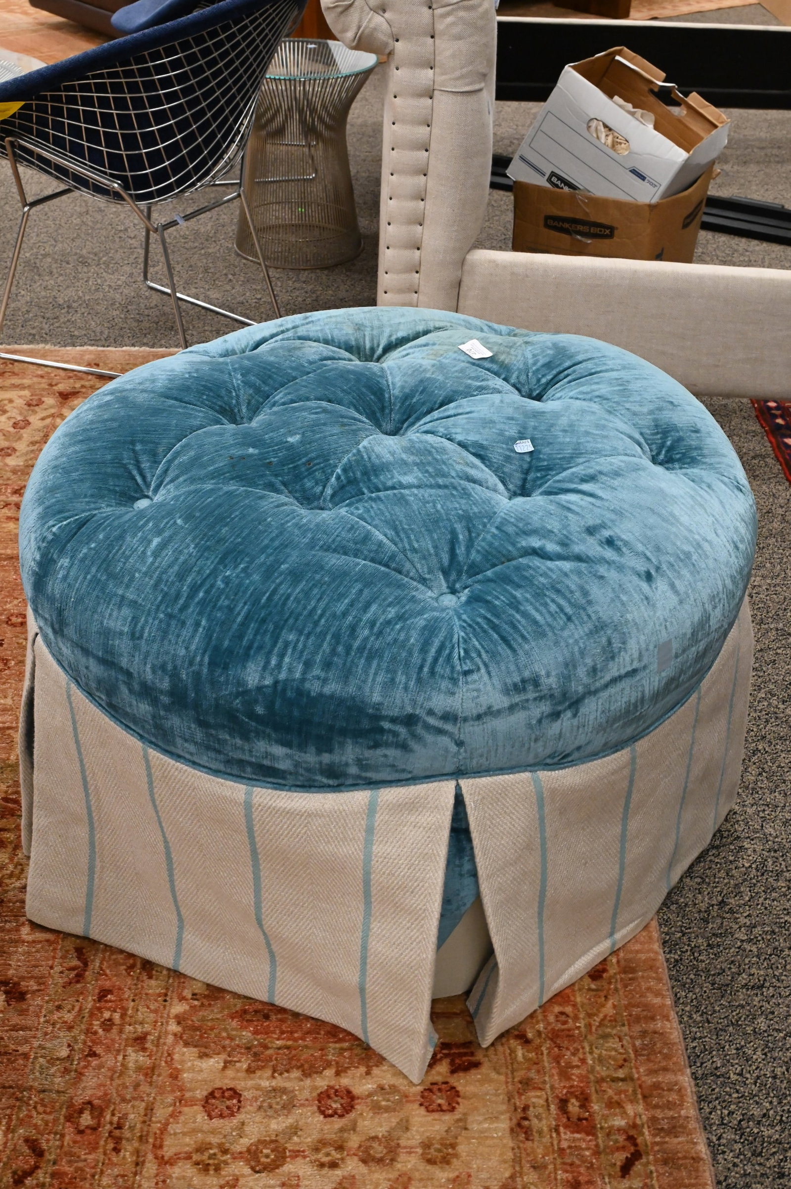 Custom Upholstered Ottoman Pouf - 2