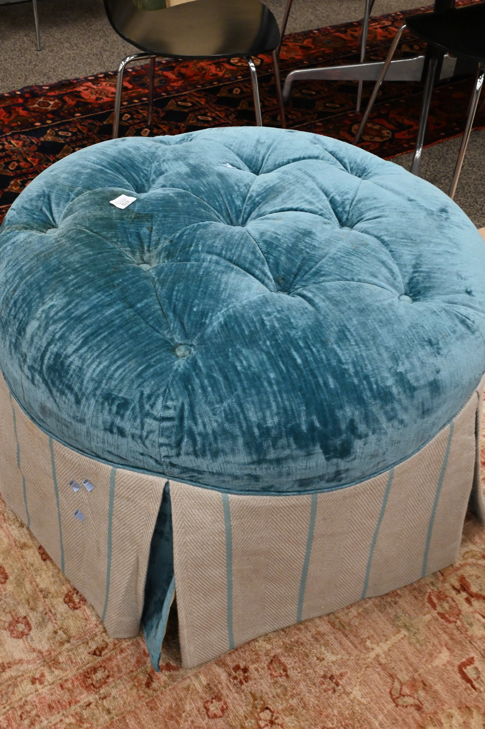 Custom Upholstered Ottoman Pouf - 4