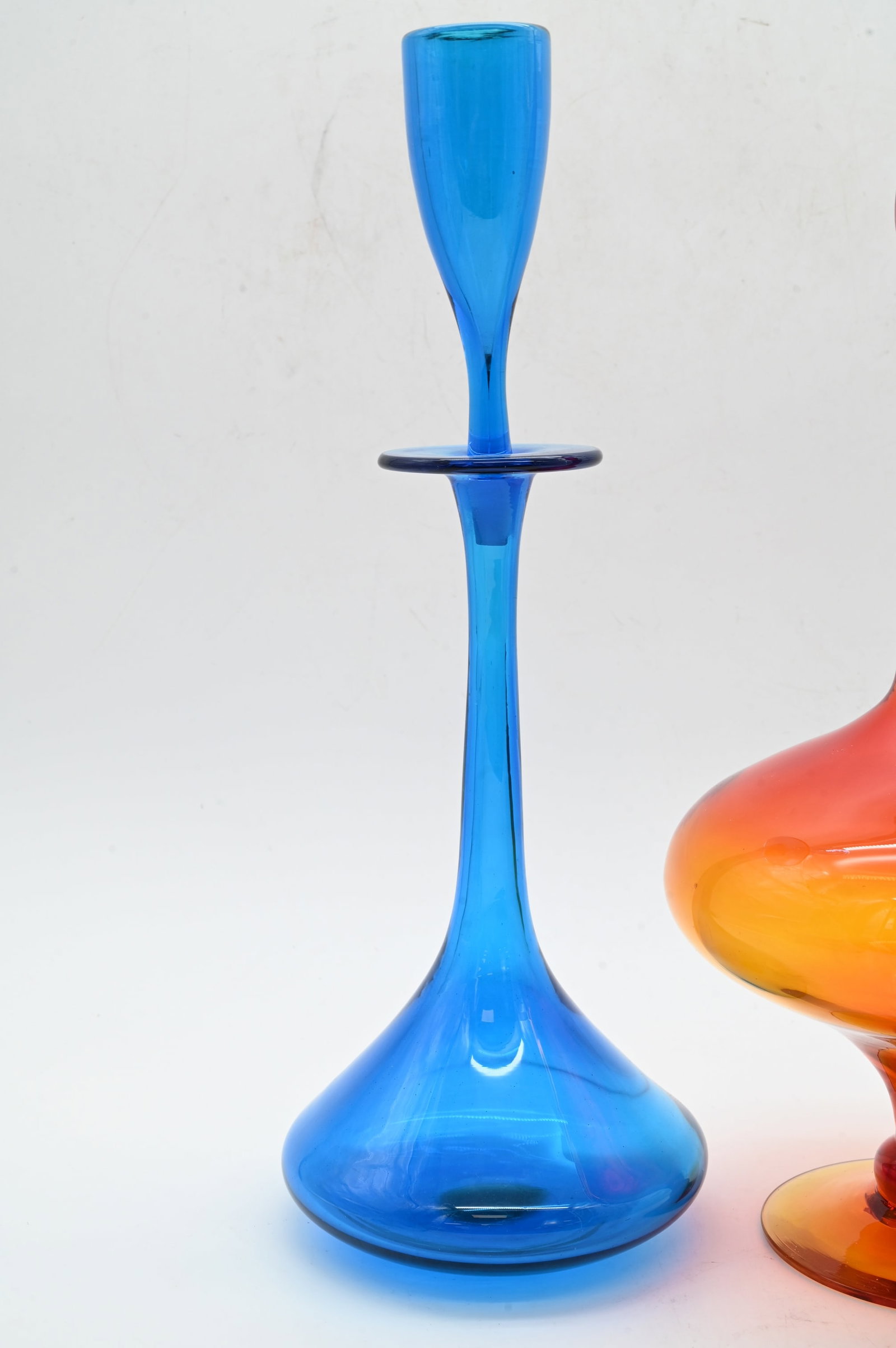 Two Wayne Husted for Blenko Glass Decanters - 2